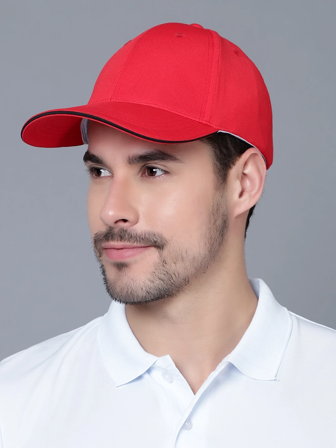 Shiv Naresh Red Ultra Flex Sports Cap for Men
