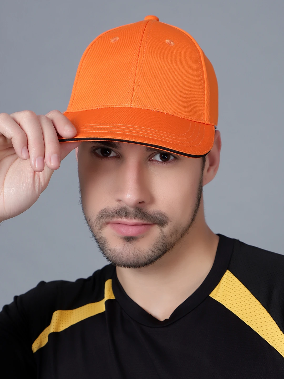 Shiv Naresh Orange Ultra Flex Sports Cap for Men