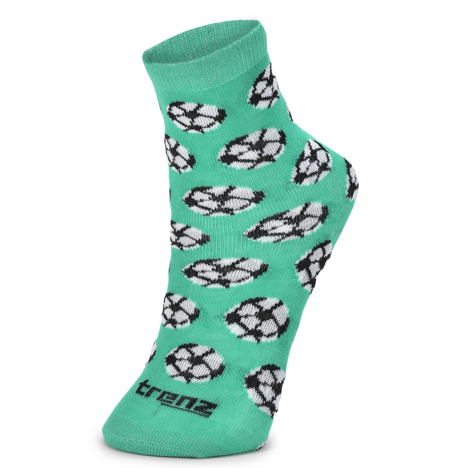 Ball Patterned Boys Socks – Black, Grey & Green Set