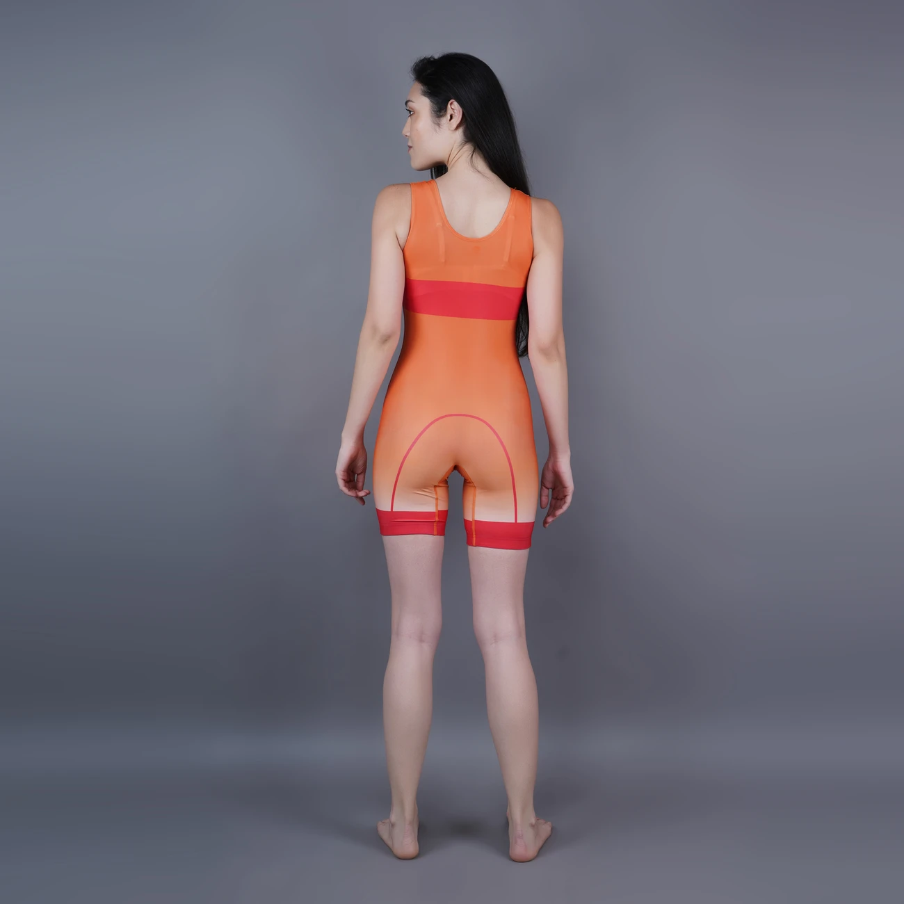 Orange women's wrestling singlet uniform Shiv Naresh