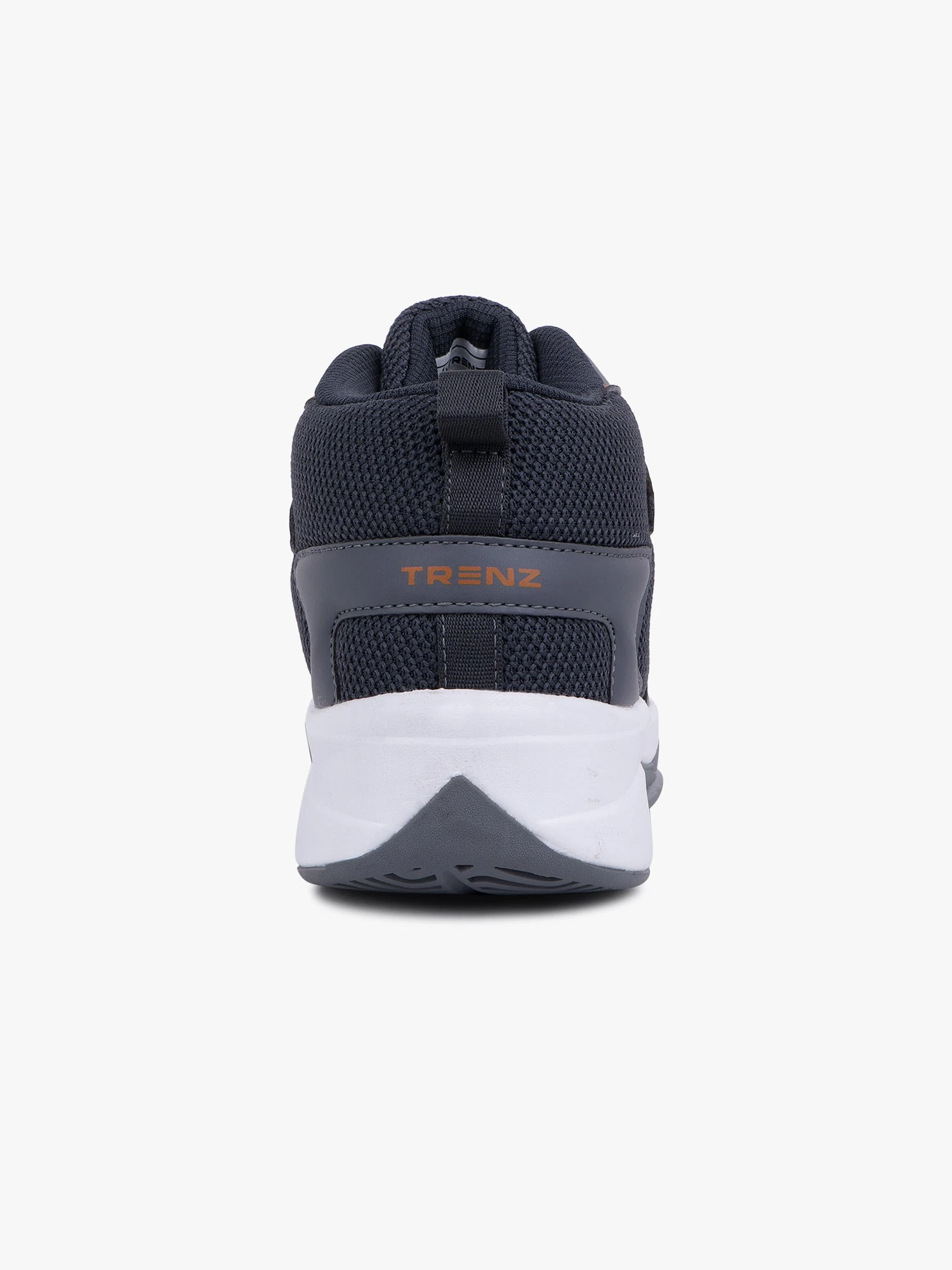Grey and fluorescent orange basketball shoes for men