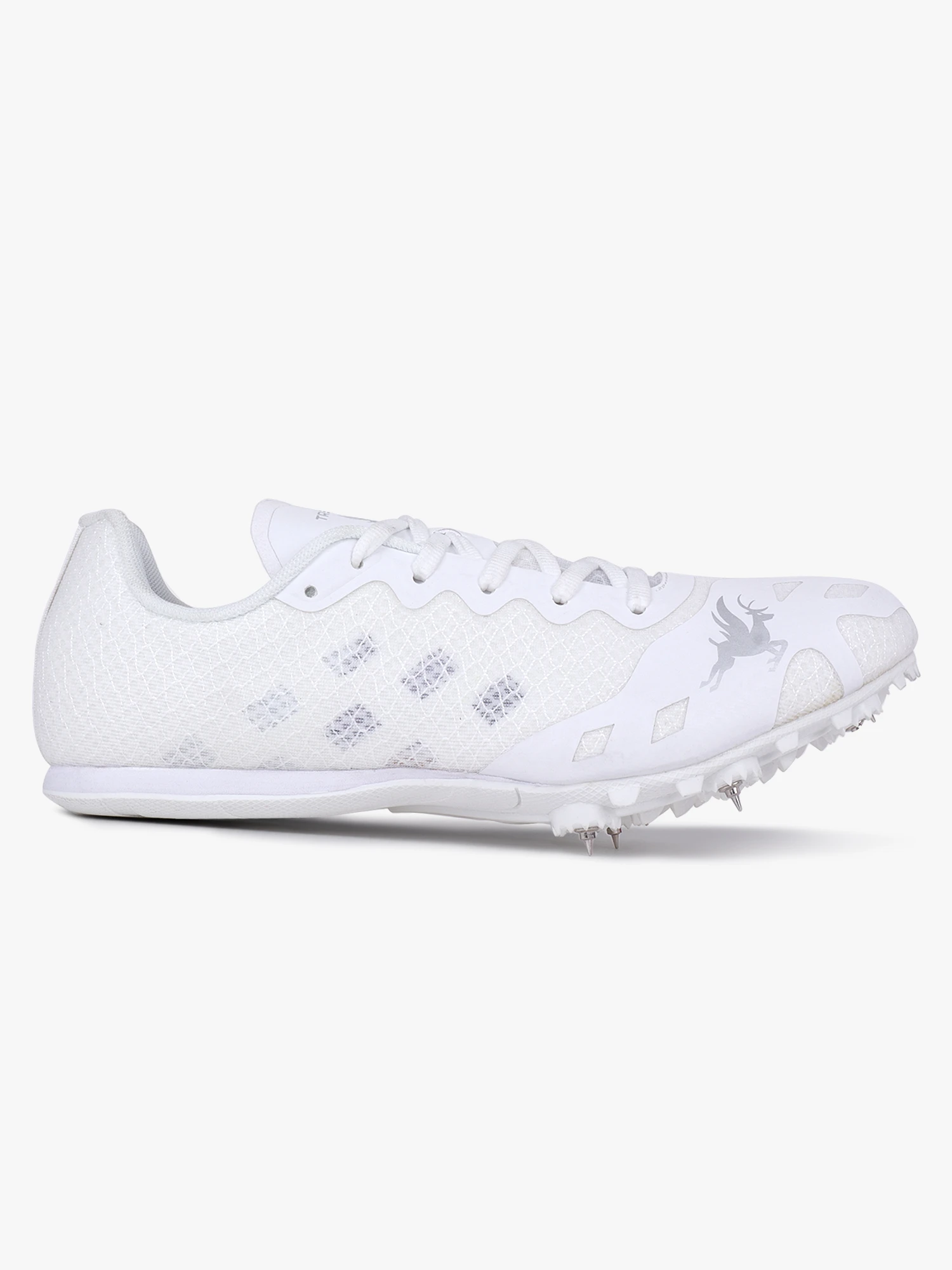 Shiv Naresh Trenz Men’s White Running Spike Shoes