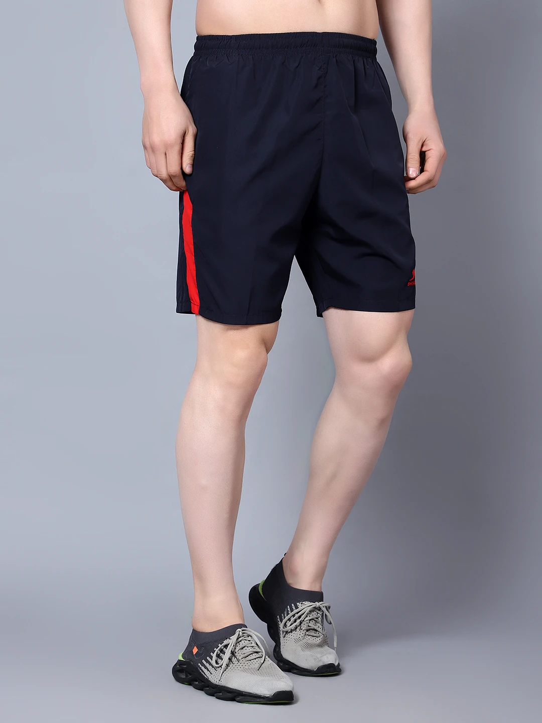 Navy Blue Red Shiv Naresh Running Shorts for men