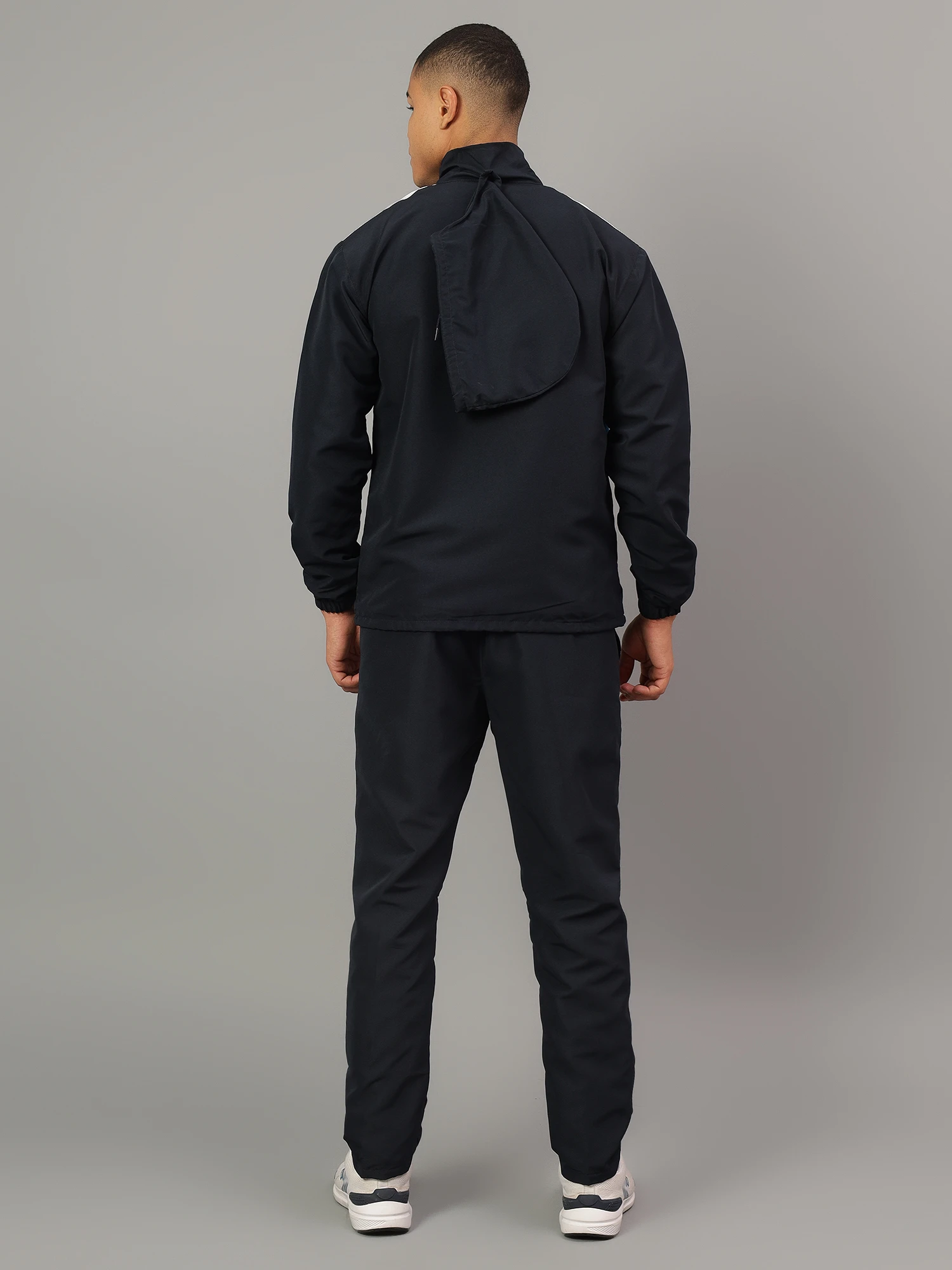 Shiv Naresh Navy Blue & White Sublimated Fit Brust Tracksuit