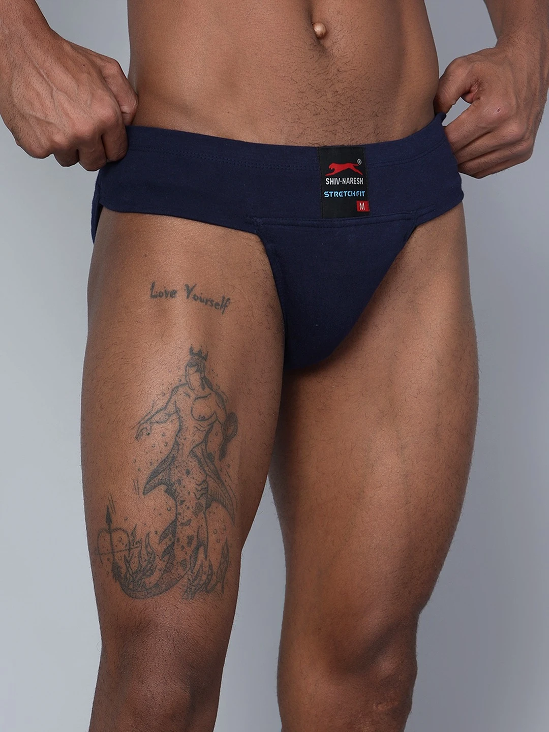 Navy Blue Sports Supporter for Men by Shiv Naresh