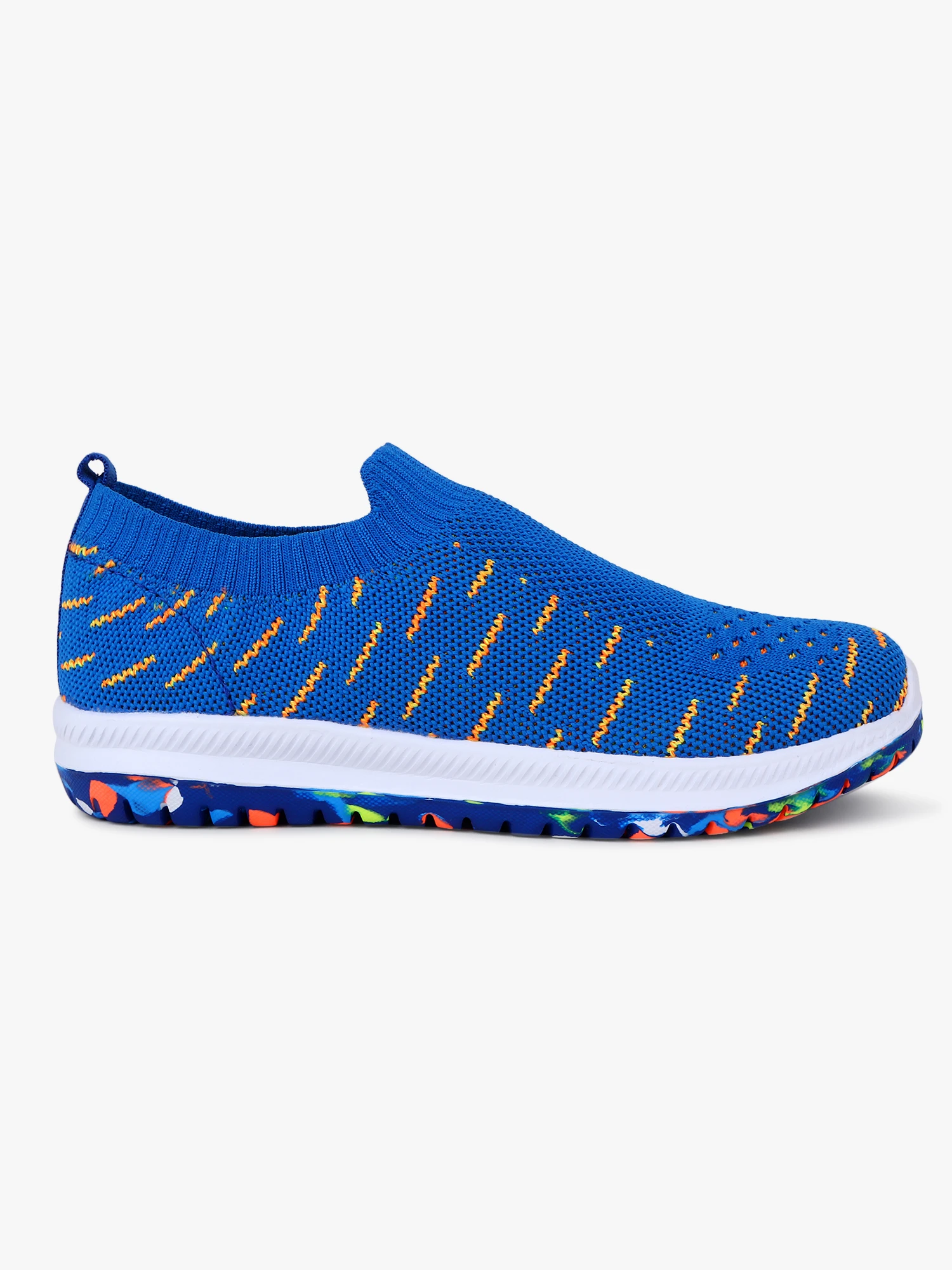 Kids royal blue/Multi slip-on shoes Boys & Girls by Shiv Naresh