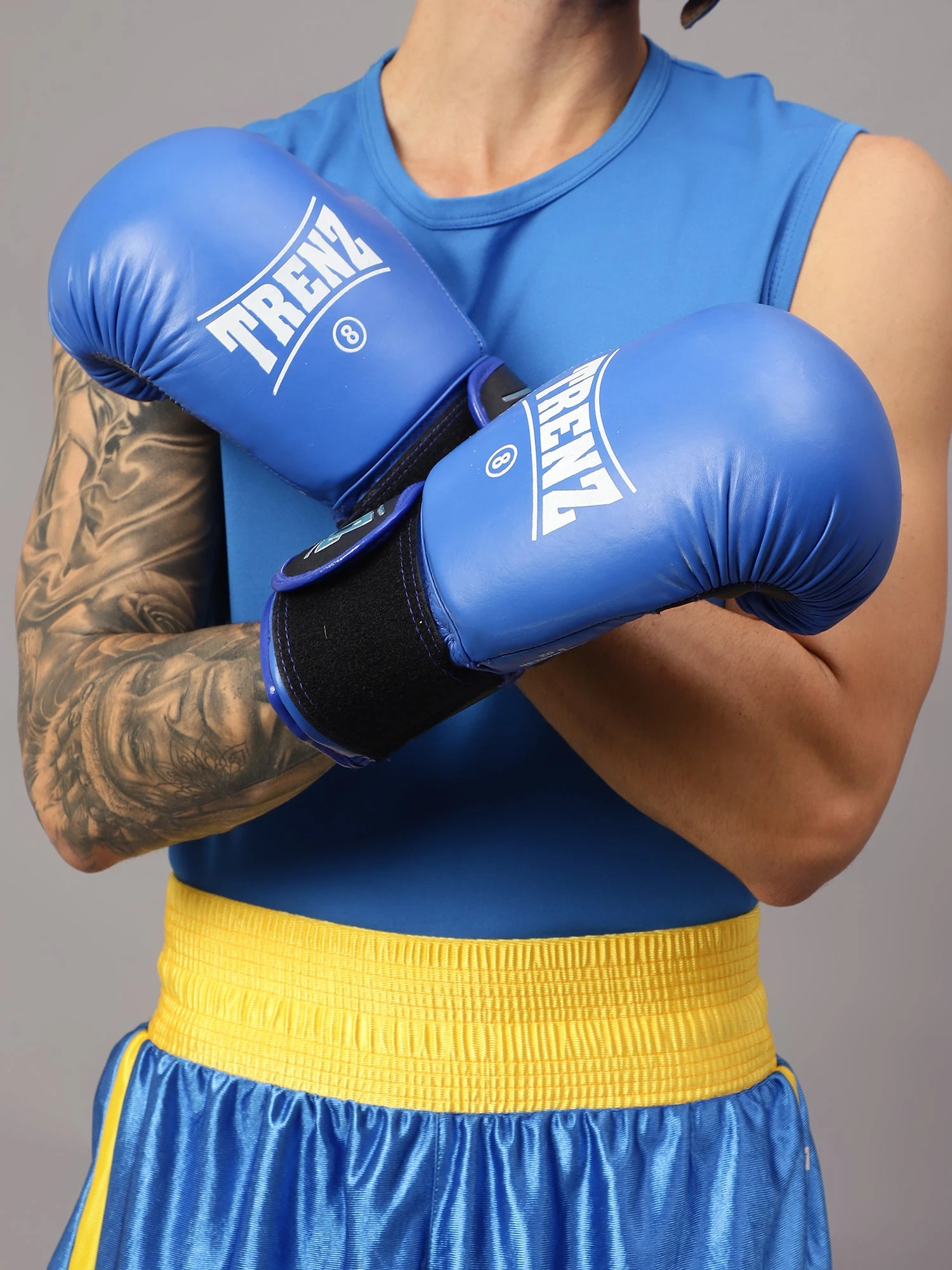 Men's Blue Boxing Gloves for Training from Shiv Naresh