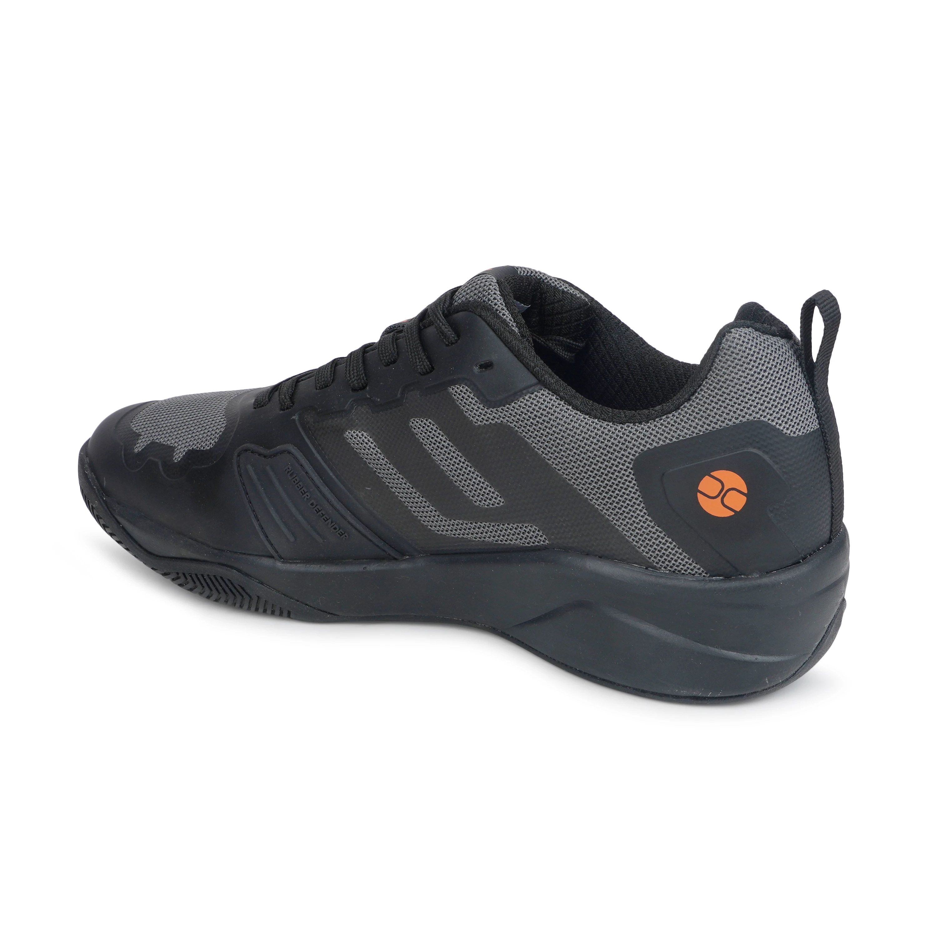 Black orange tennis badminton shoes for men