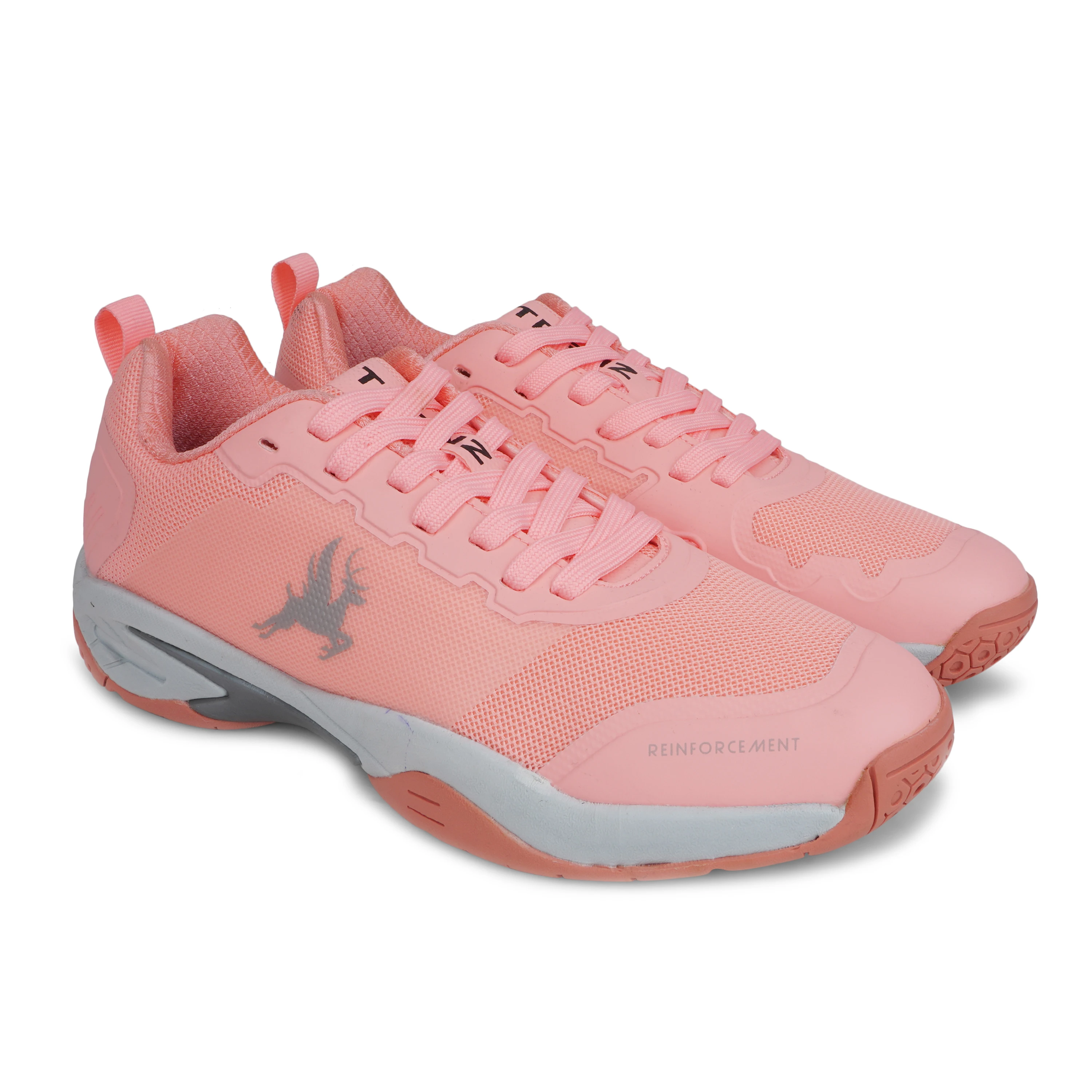 Buy Trenz Peach Badminton and Tennis Shoes for women