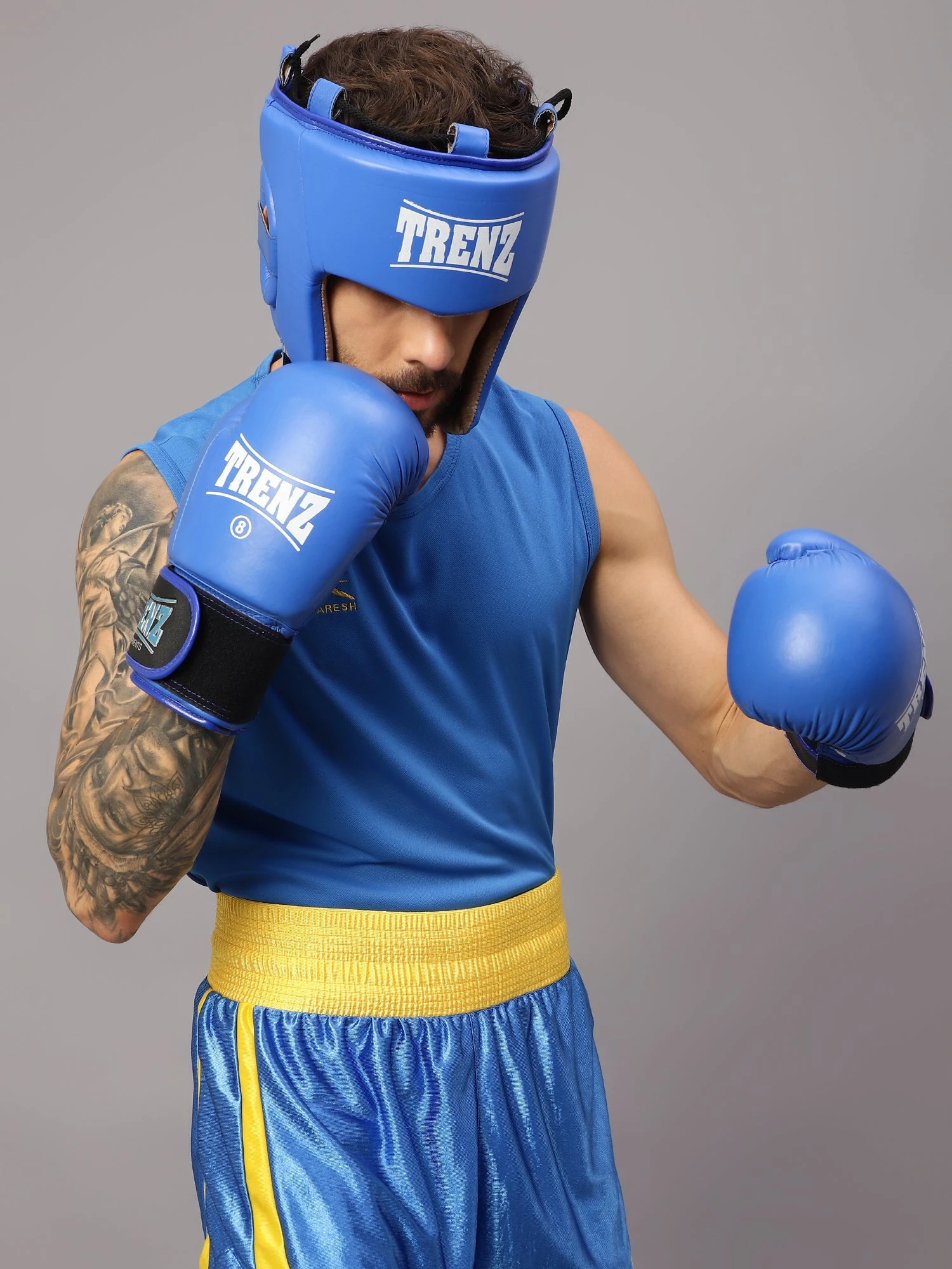 Shiv Naresh Boxing Gloves Practice Blue for Men