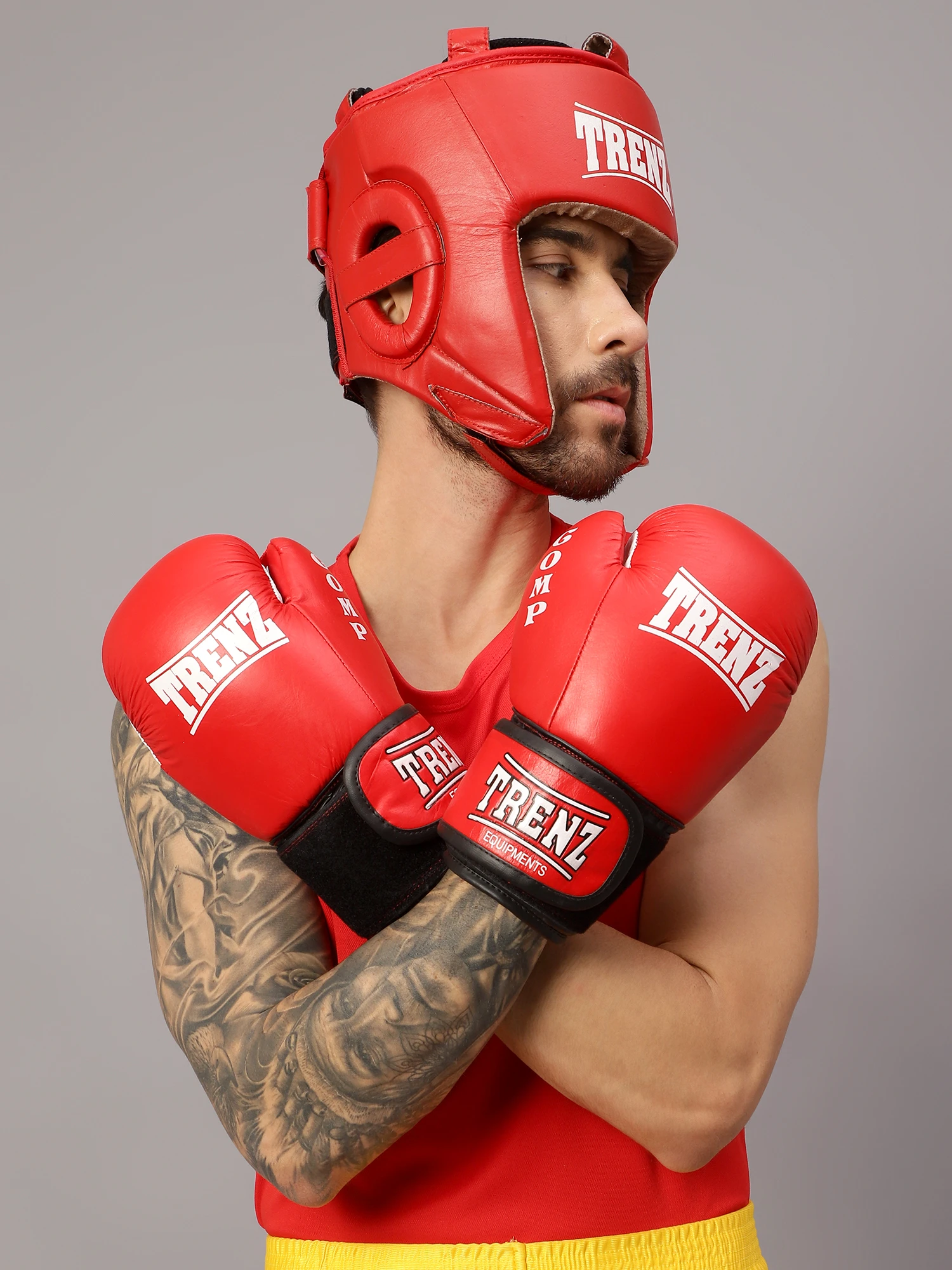 Shiv Naresh Men's Red Boxing Gloves for Beginners