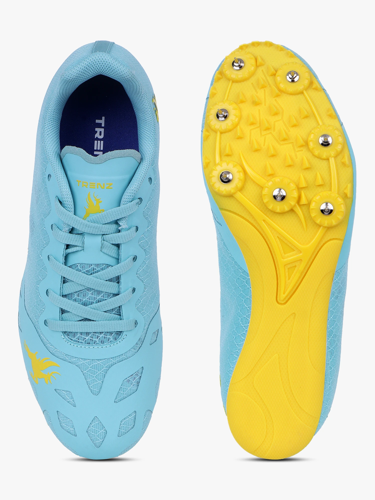 Trenz Women's Aqua Blue Running Spikes Shivnaresh