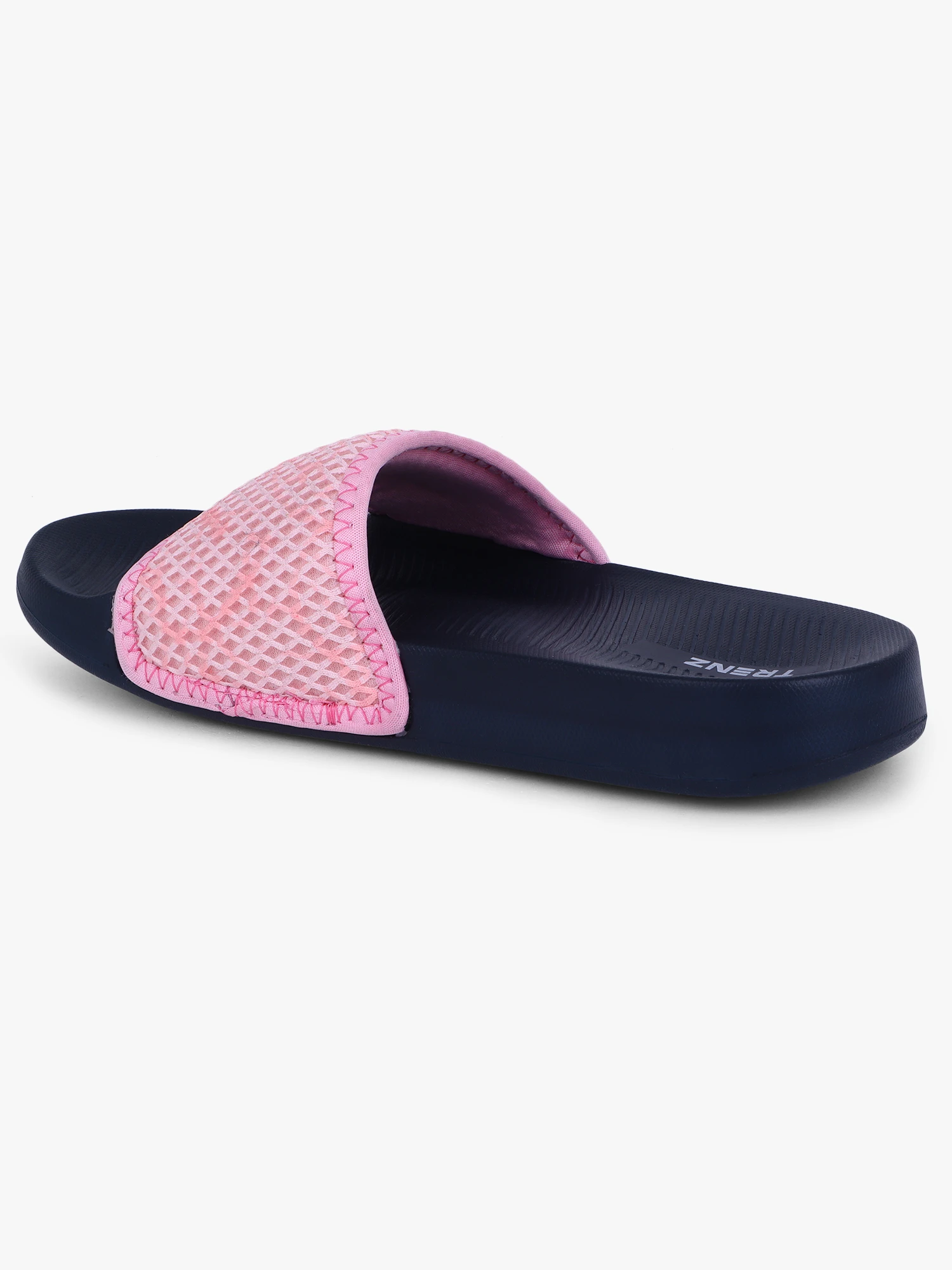 Pink Navy Blue Slip-On slippers for Women by Shiv Naresh