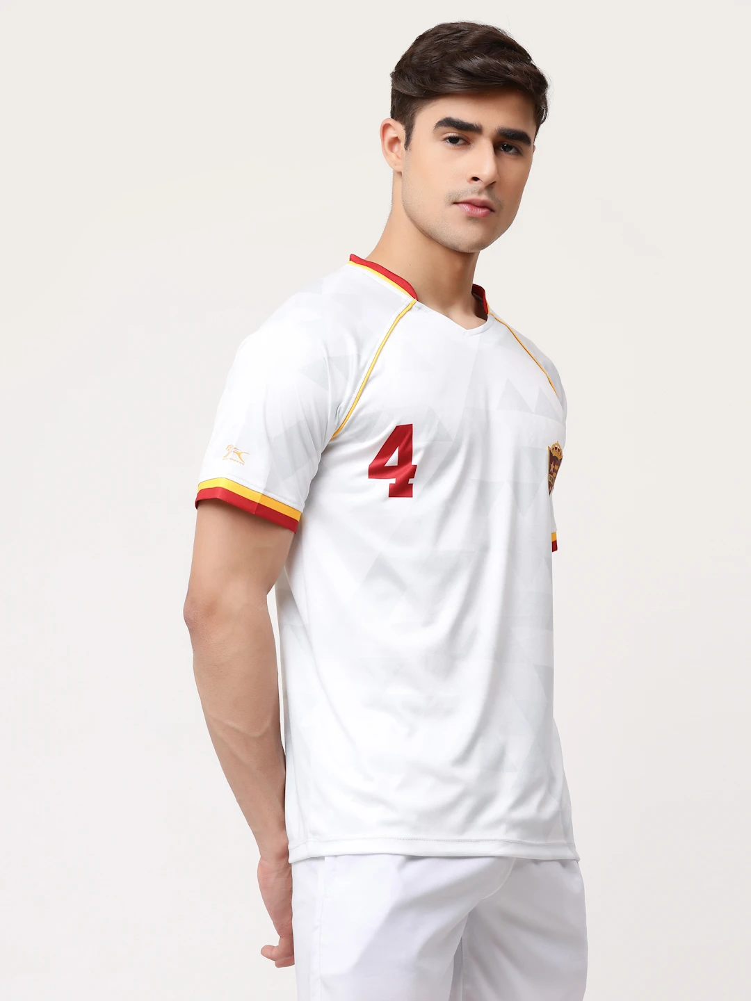 Spain Hala Champ  off-white football jersey for men by Shiv Naresh