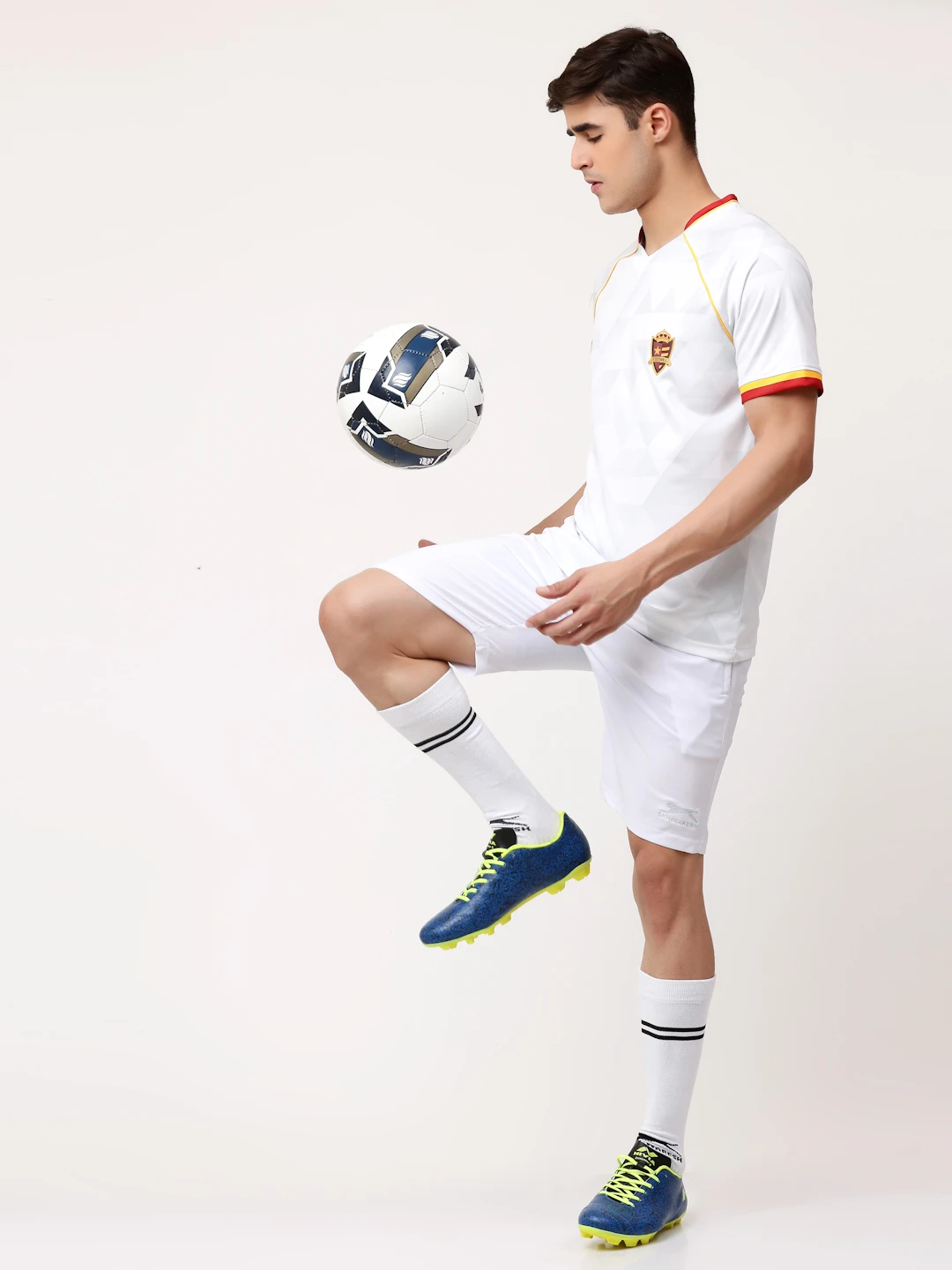 Spain Hala Champ  off-white football jersey for men by Shiv Naresh