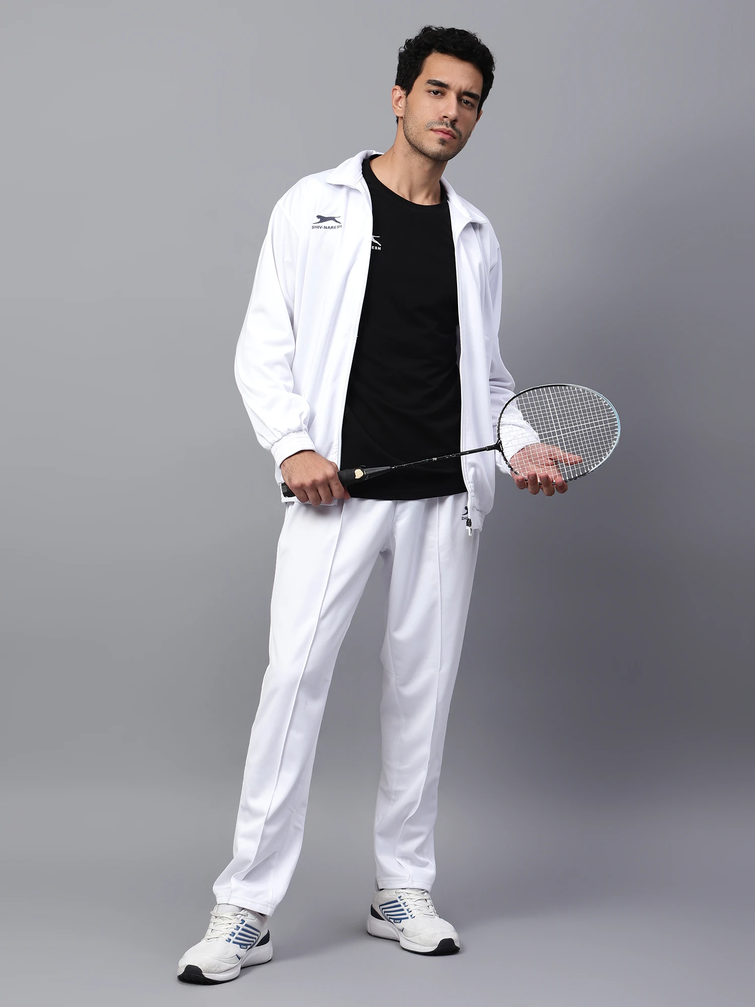 Men's white TP winter tracksuit set