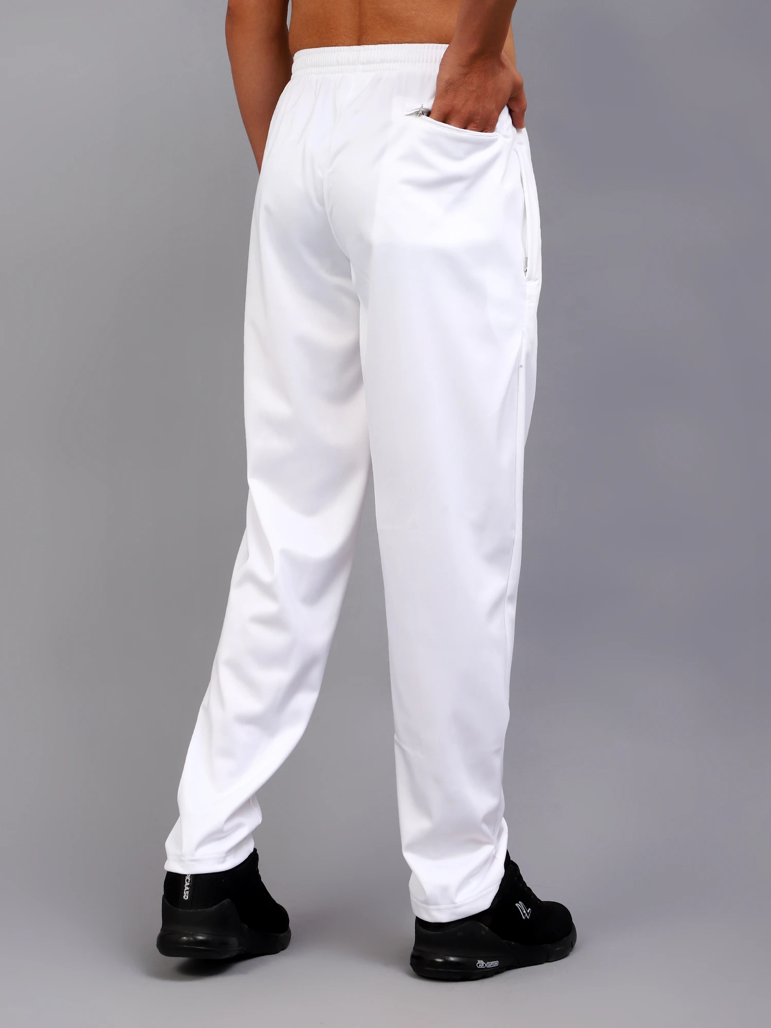 Men's White track pant by Shiv Naresh