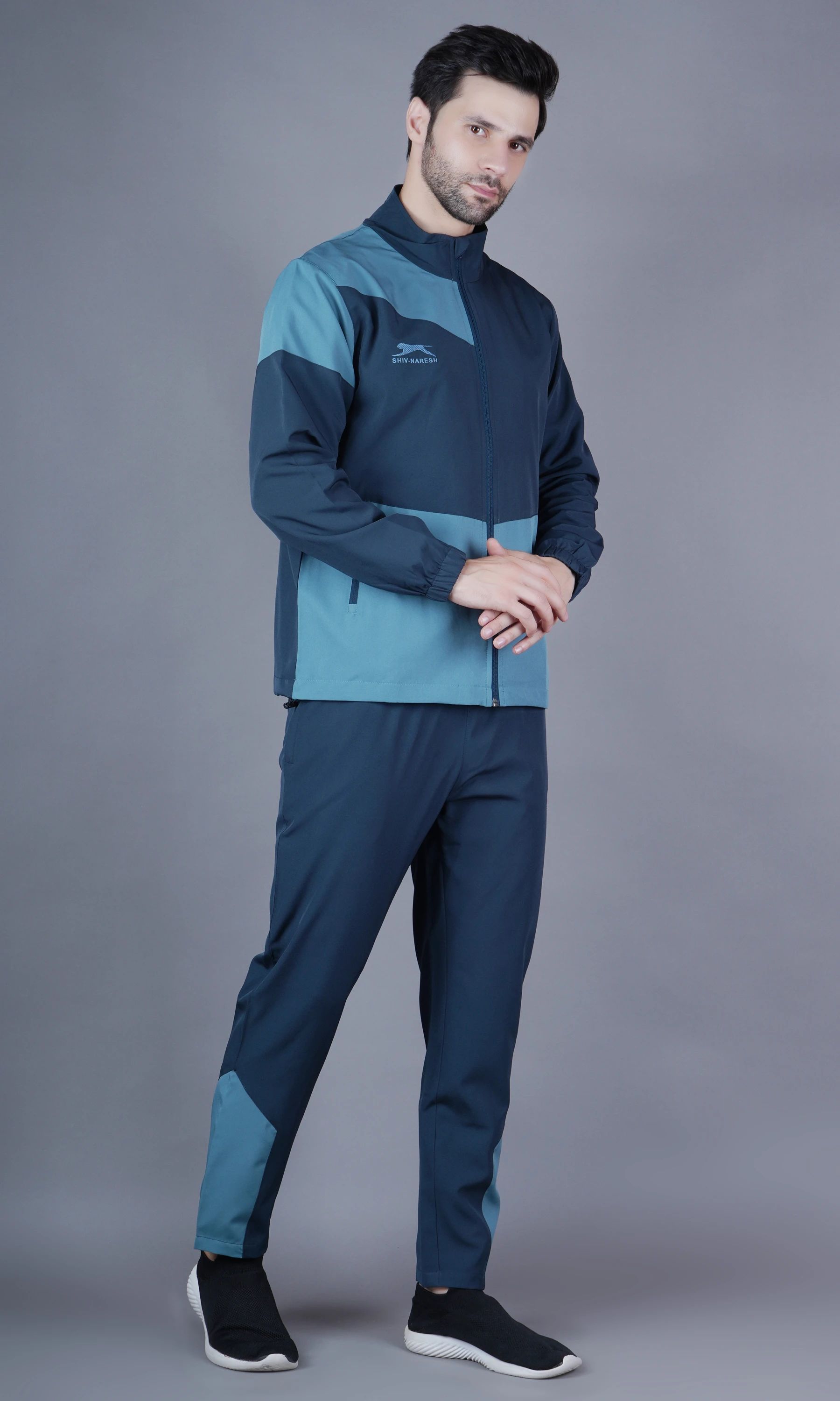 Shiv Naresh Men's Tracksuit Airforce Navy Blue