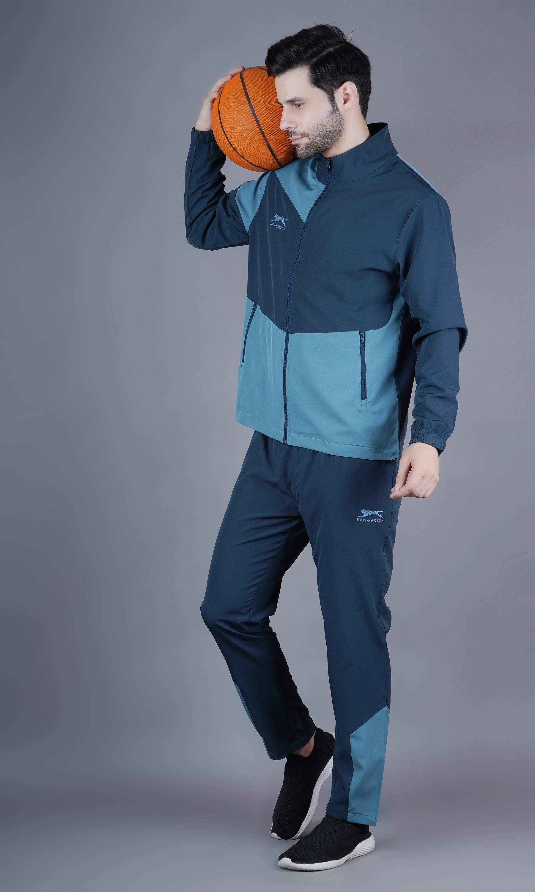 Shiv Naresh Men's Tracksuit Airforce Navy Blue