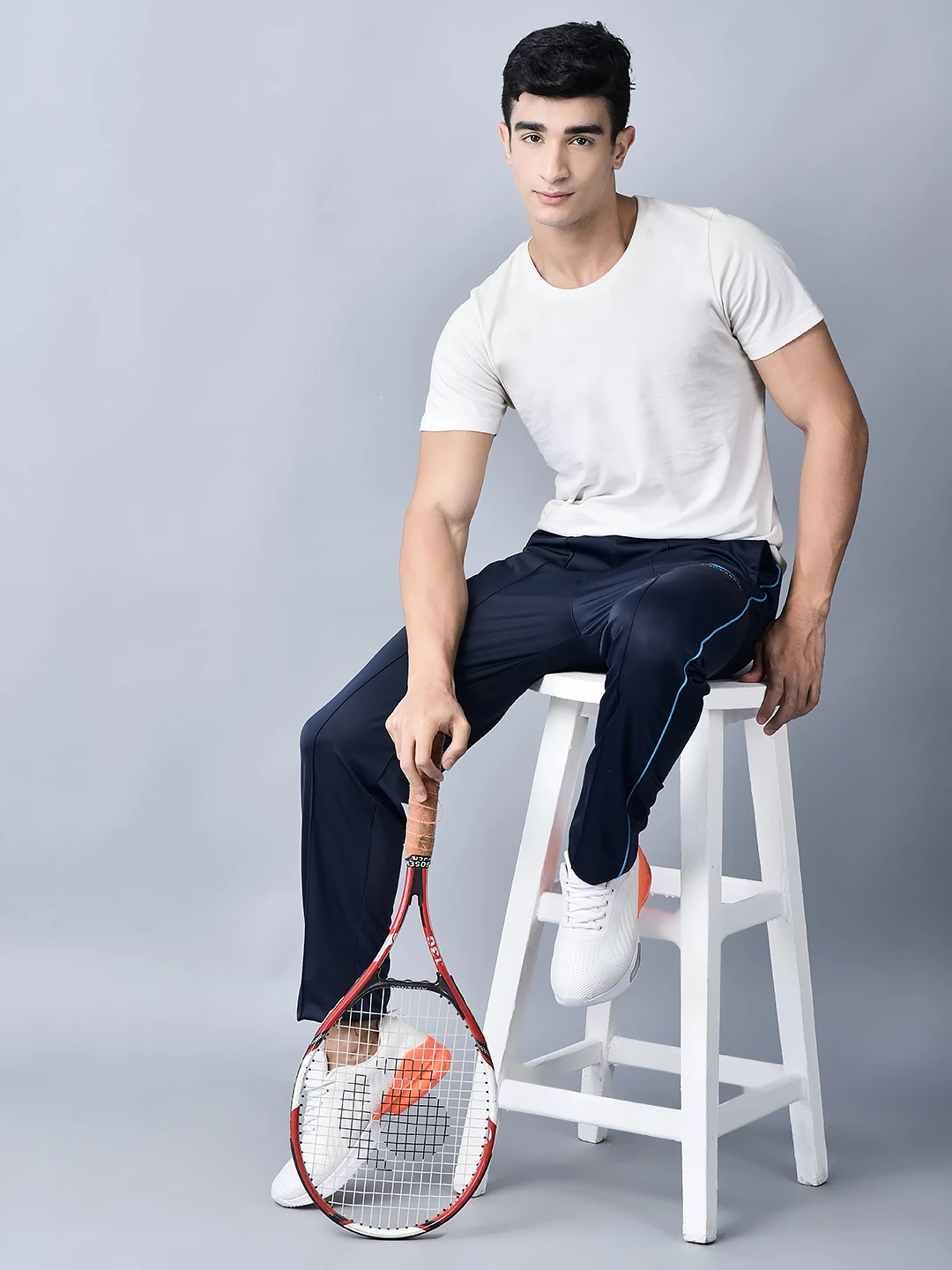Men's Smart Pant 2.0 in Navy with Cyan Blue