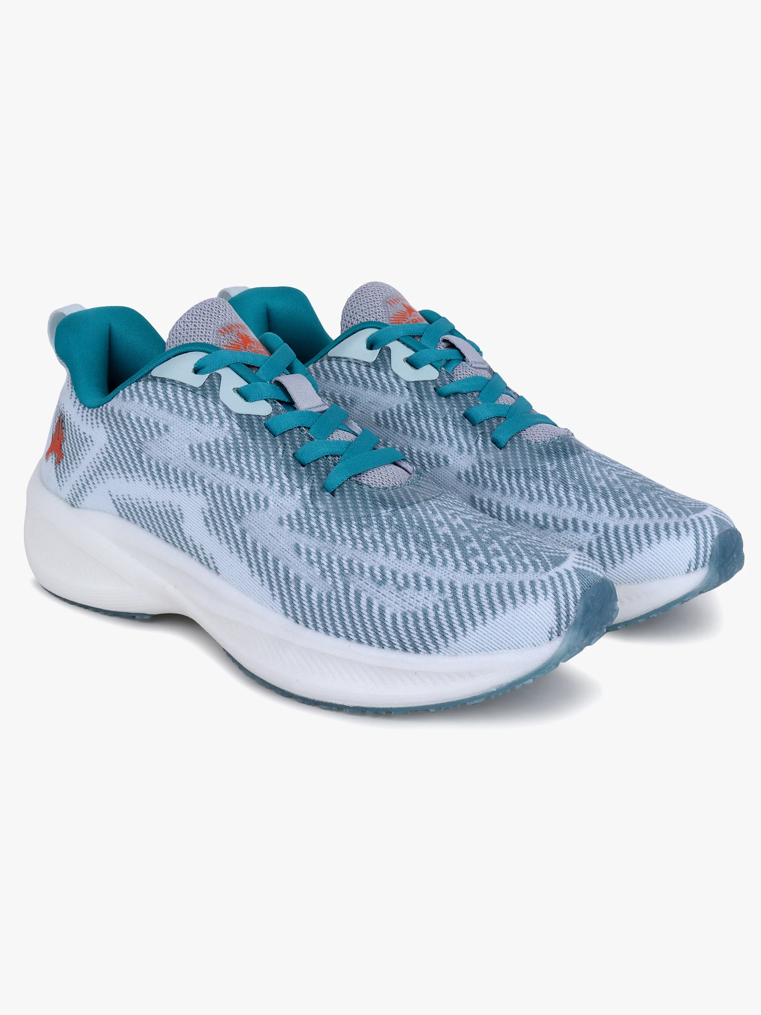 Trenz Men's White Teal Blue Running Sport's Shoes