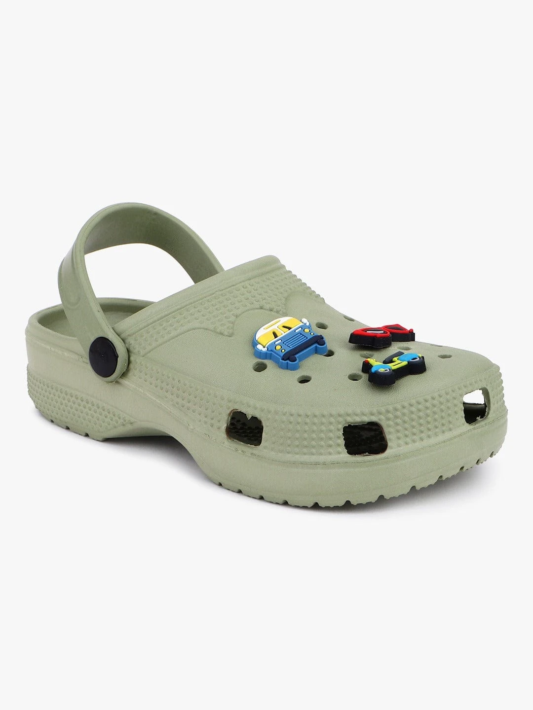 Kids Slip-On Clogs Seige Green by Shiv Naresh