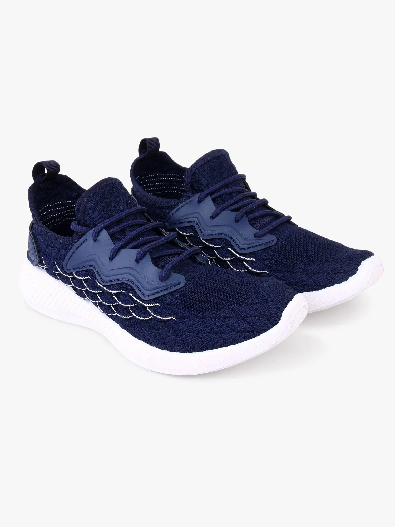 Navy Blue Running Shoes for Men by Shiv Naresh