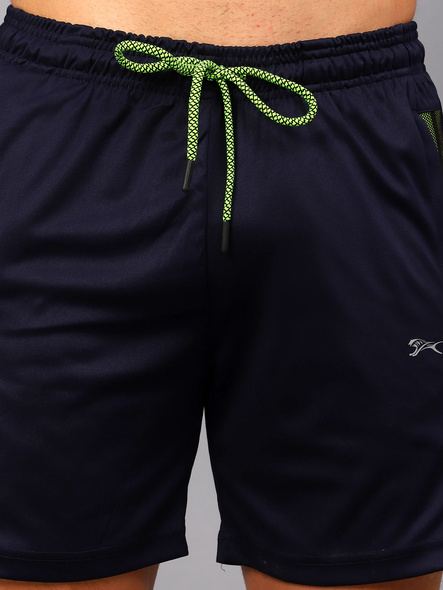 Navy Blue Sports Shorts for Men by Shiv Naresh