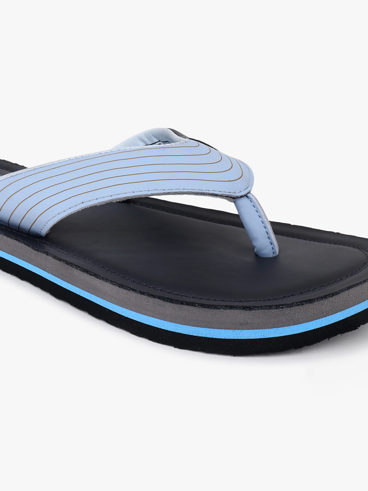 Shivnaresh Black and red slip-on slippers for men