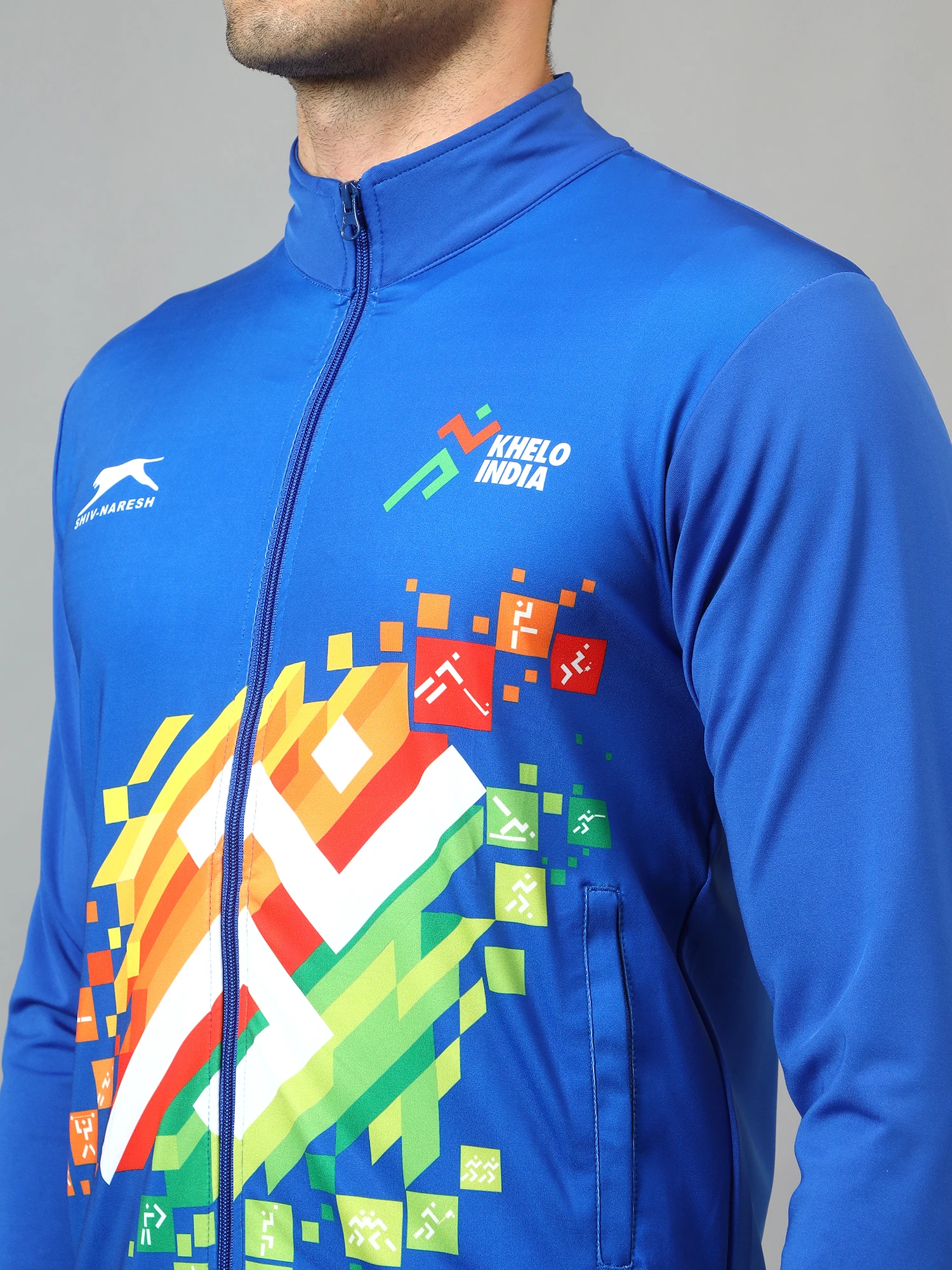 Shiv Naresh Royal Blue Khelo India Tracksuit for men