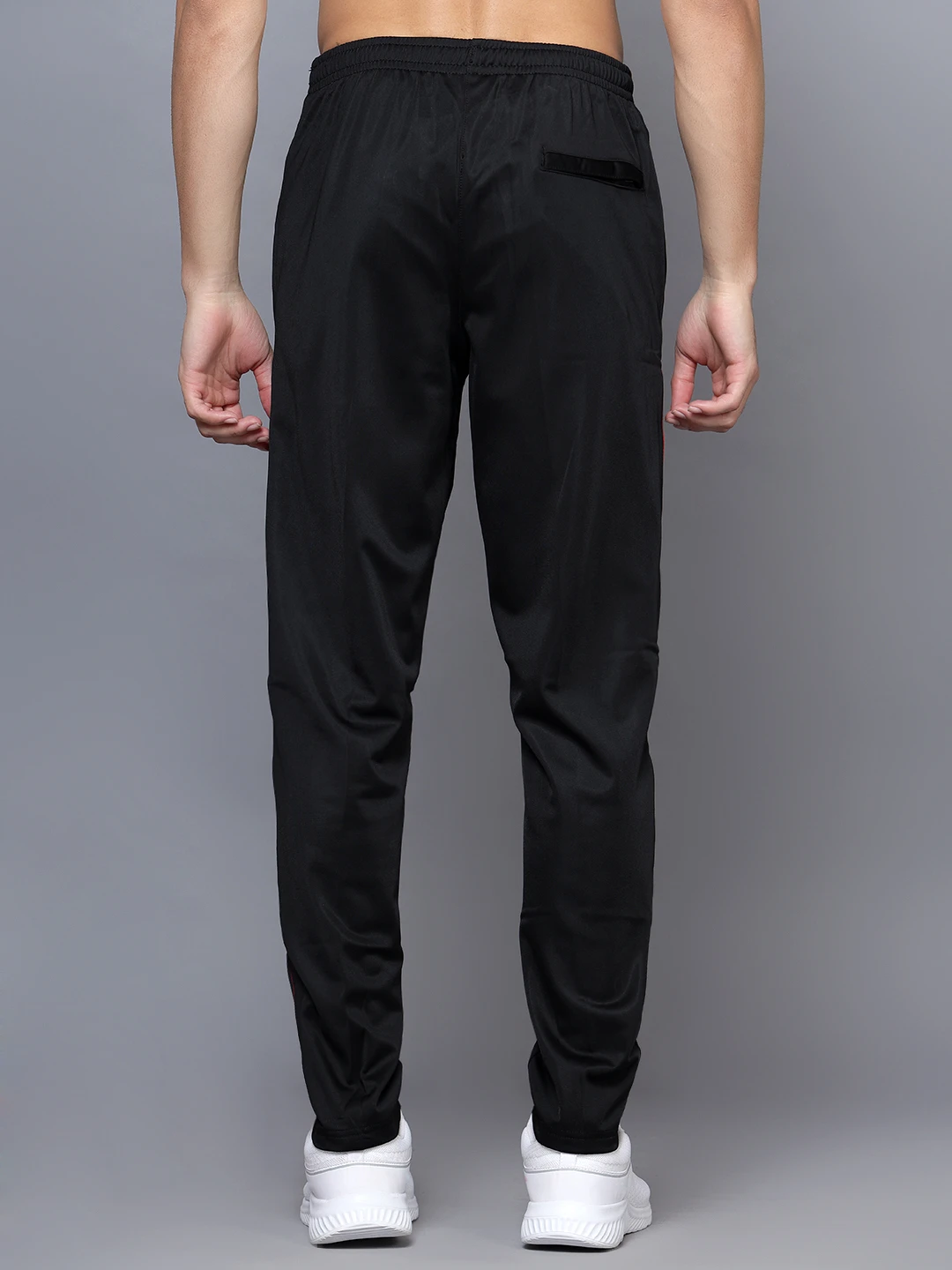 Black Red Smart Track Pant for men Shiv Naresh