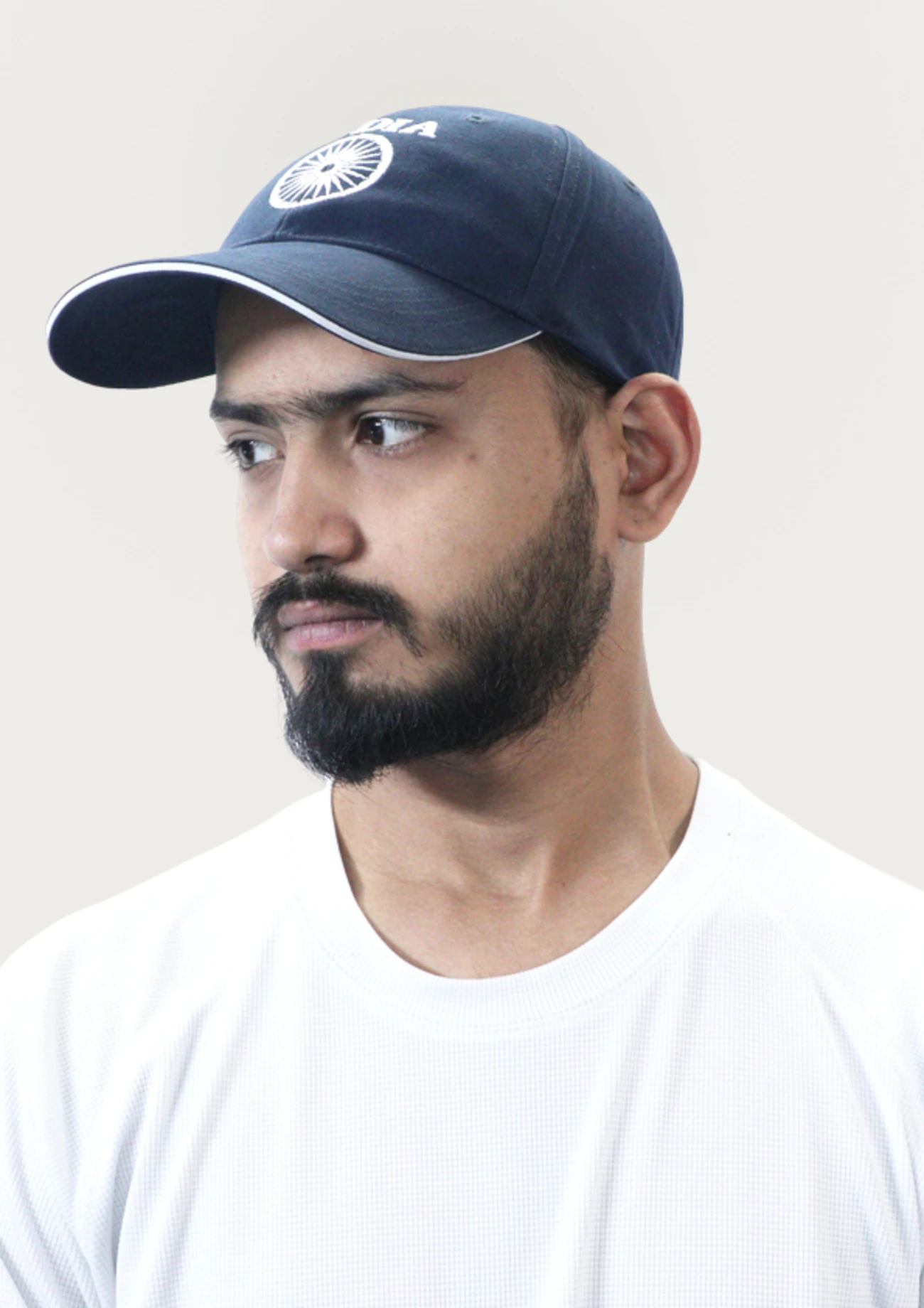 Navy Blue & WhiteCricket Sports Cap for Men