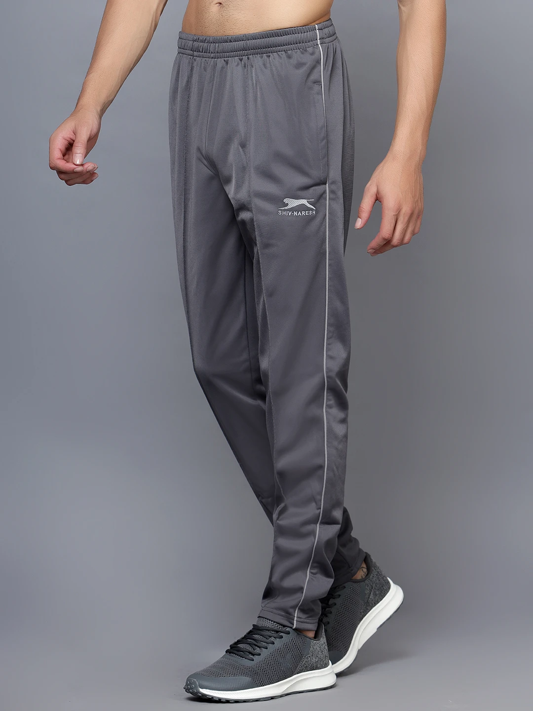 Dark Grey/Light Grey Smart Track Pant for men Shiv Naresh