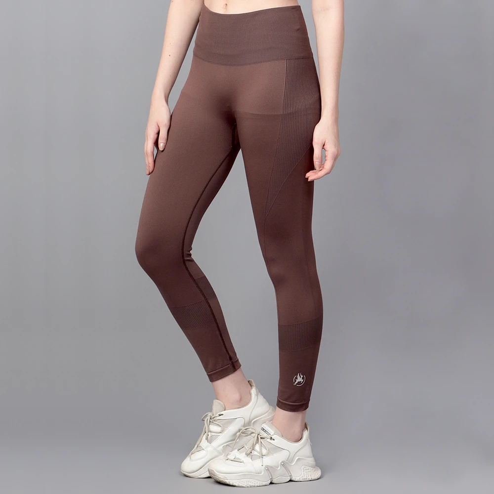 Women’s Brown Power Stretch Leggings for Gym