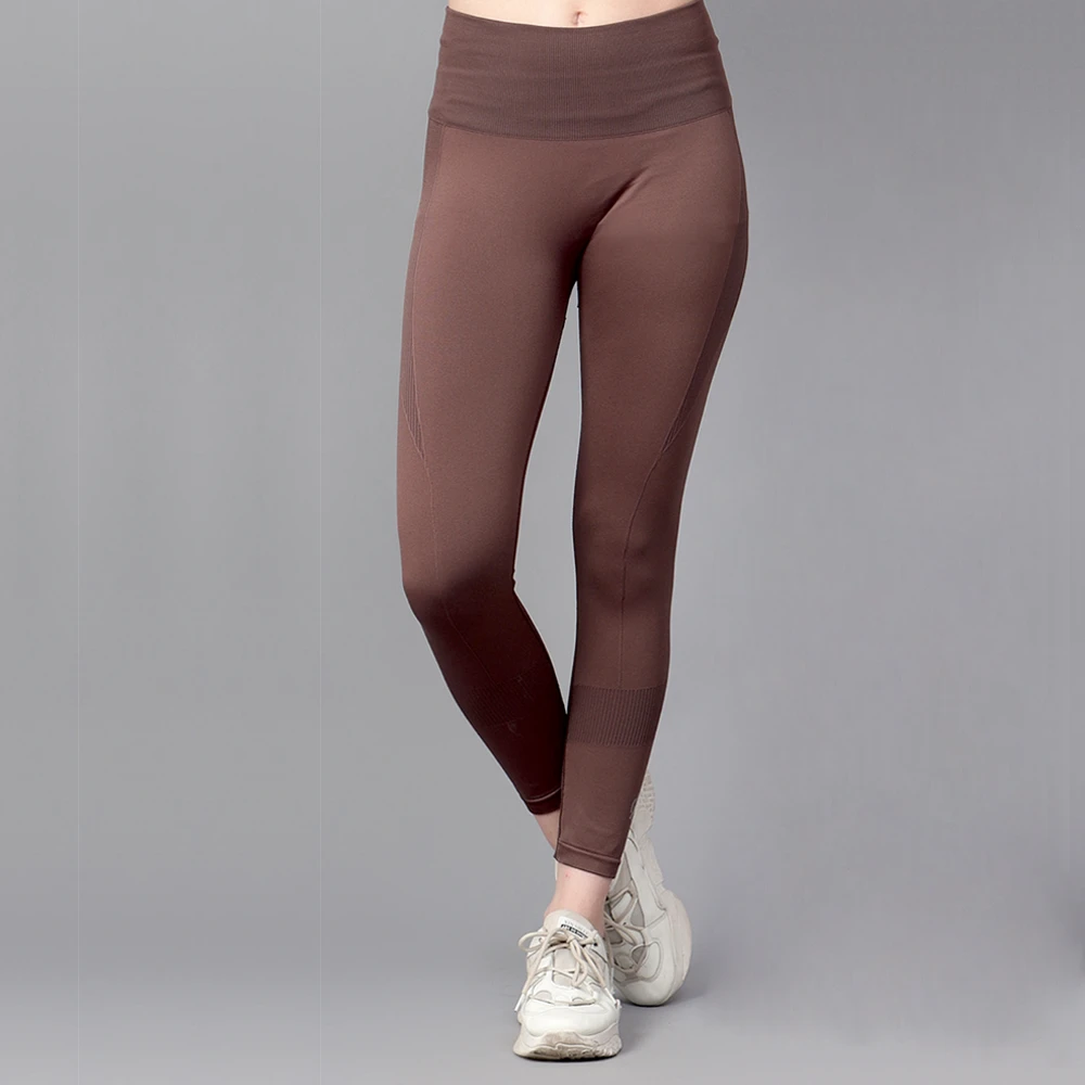 Women’s Brown Power Stretch Leggings for Gym