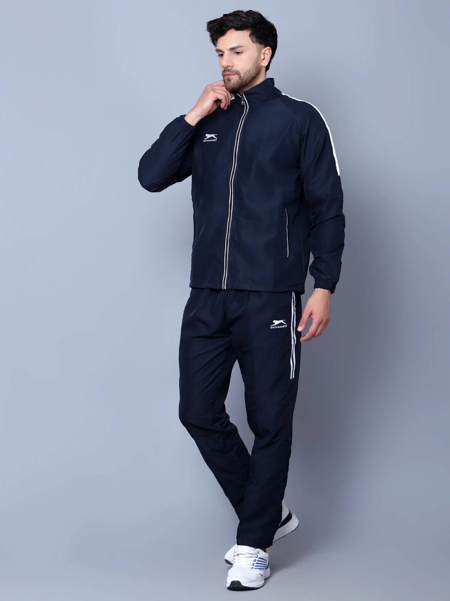 Men's active navy blue track suit