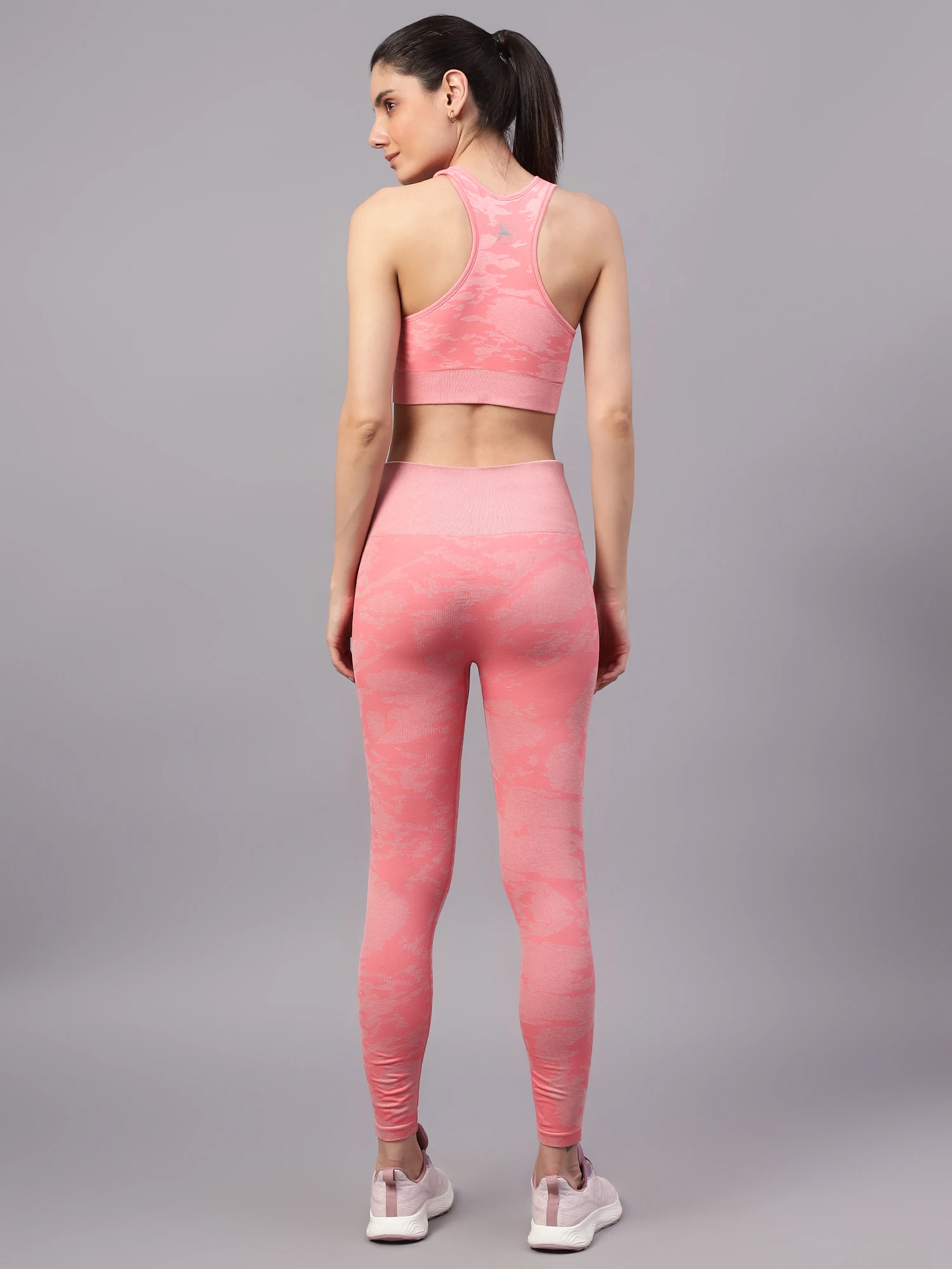 Pink Core Fit Seamless Gym Workout Set for women Shivnaresh