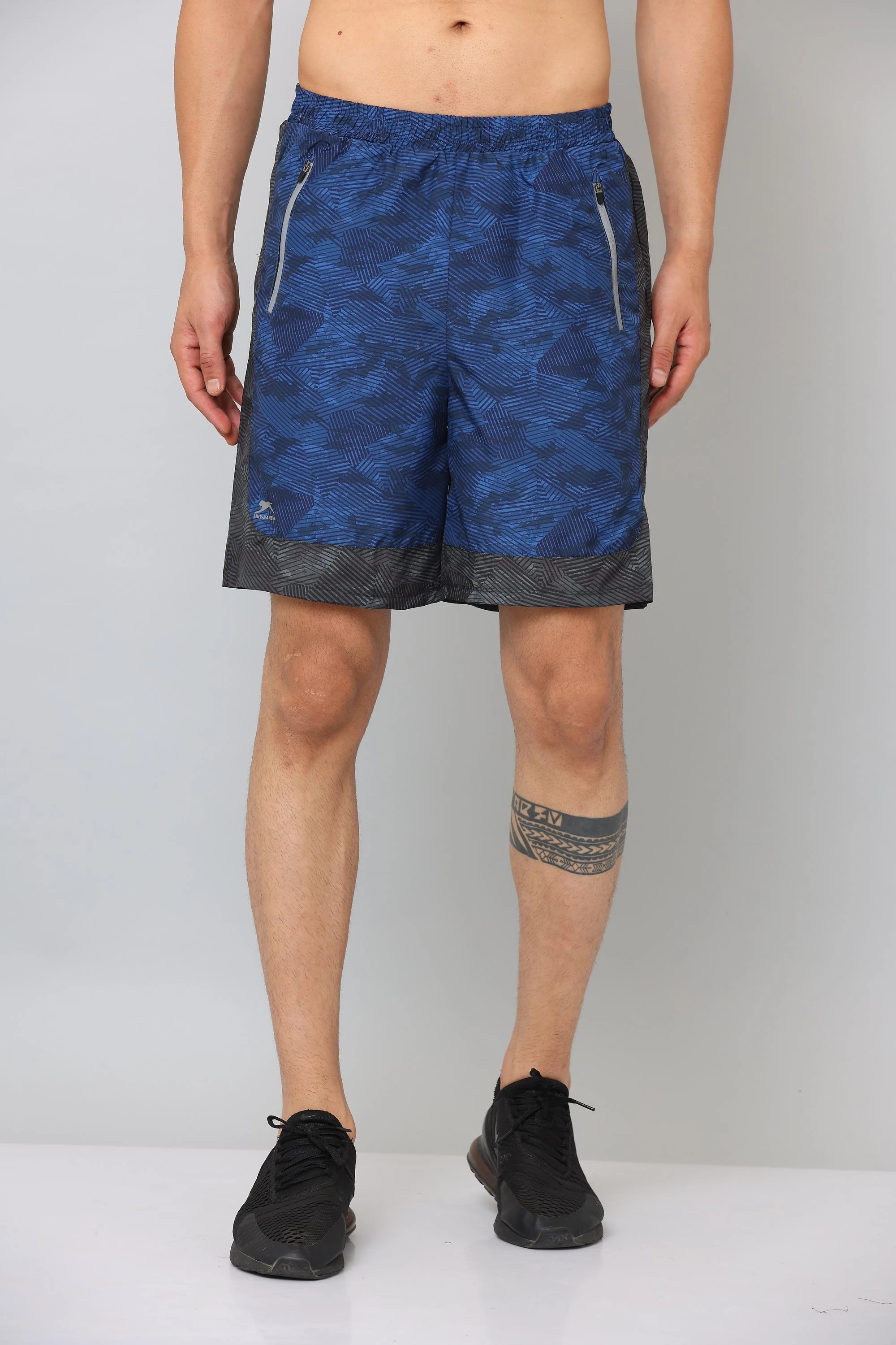Shiv Naresh Black Navy Venture Shorts for men
