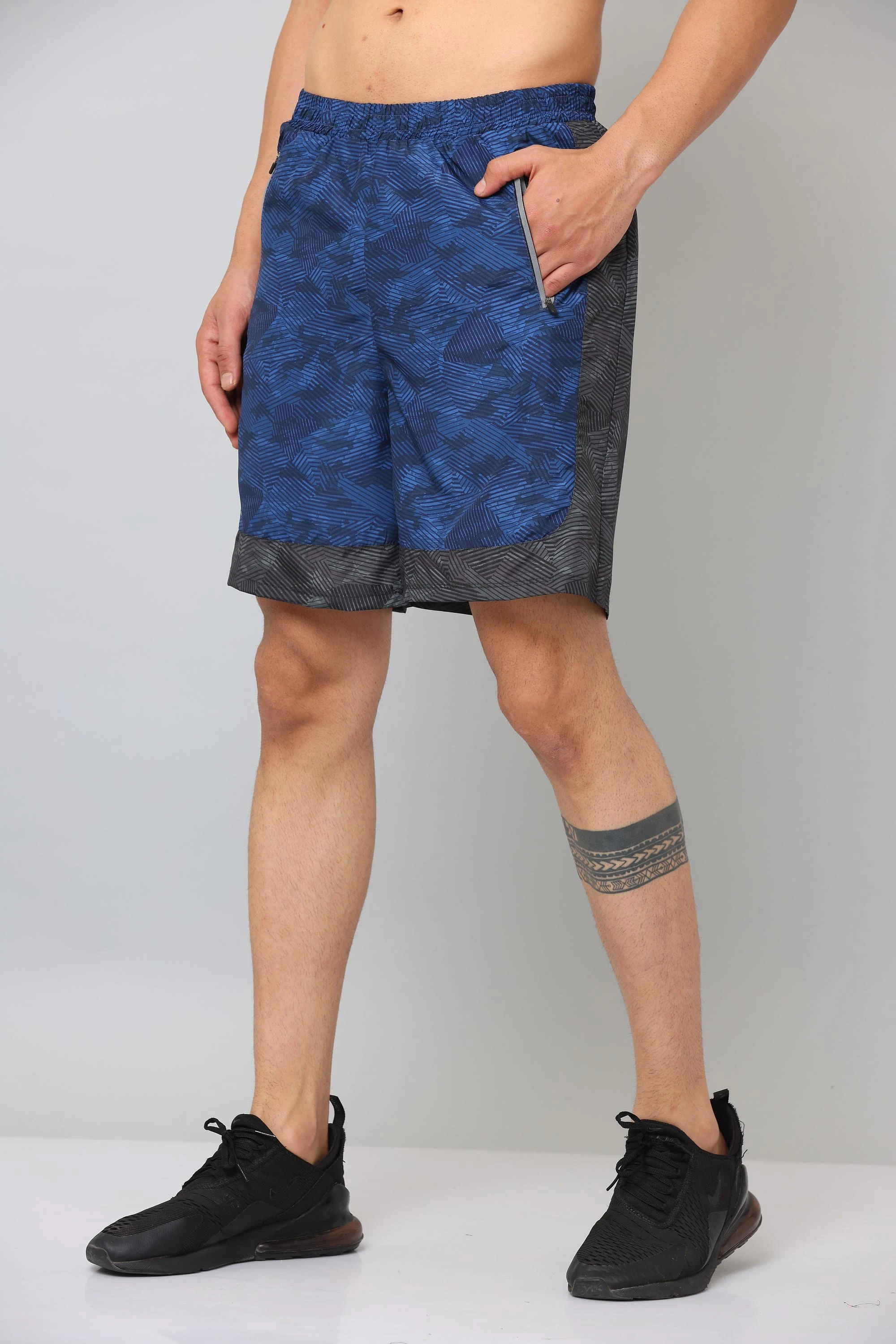 Shiv Naresh Black Navy Venture Shorts for men