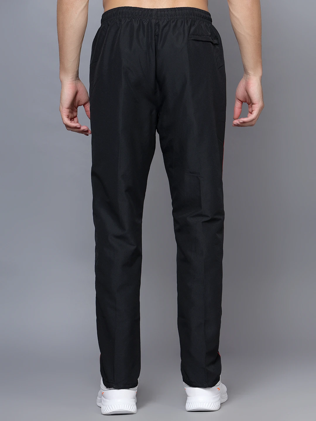 Men's Black & Red Smart Track Pants by Shiv Naresh