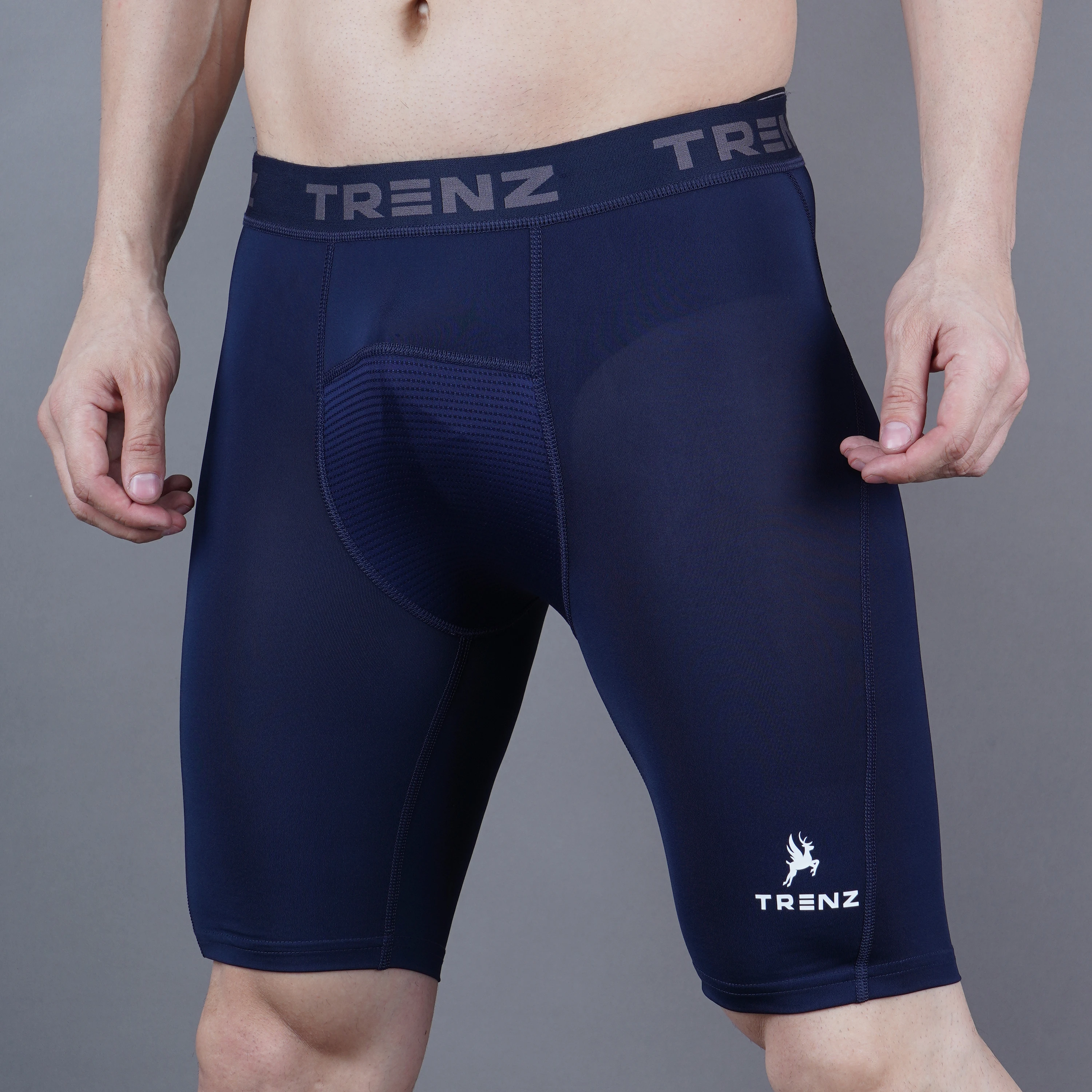 Navy Blue Compression Shorts for men Shiv Naresh