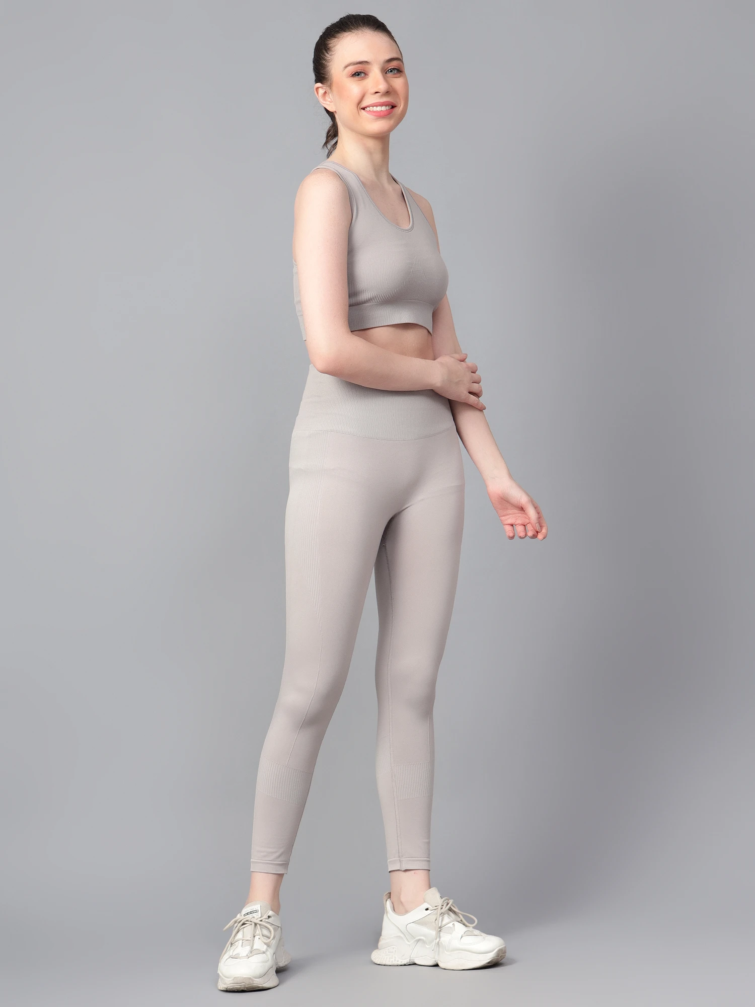 Co-ord Women’s Seamless Gym Workout Set Grey