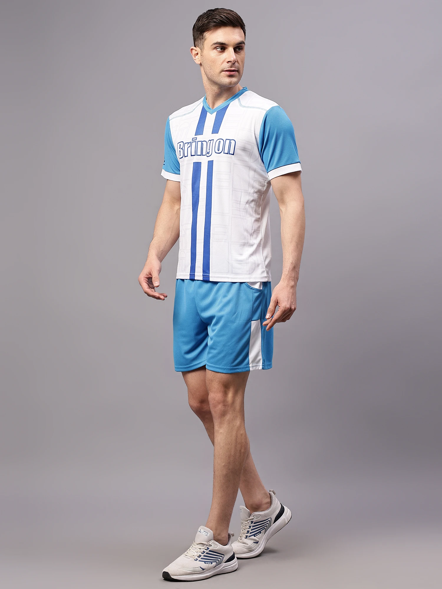 White Royal Blue Game Day Elite Football kit for men