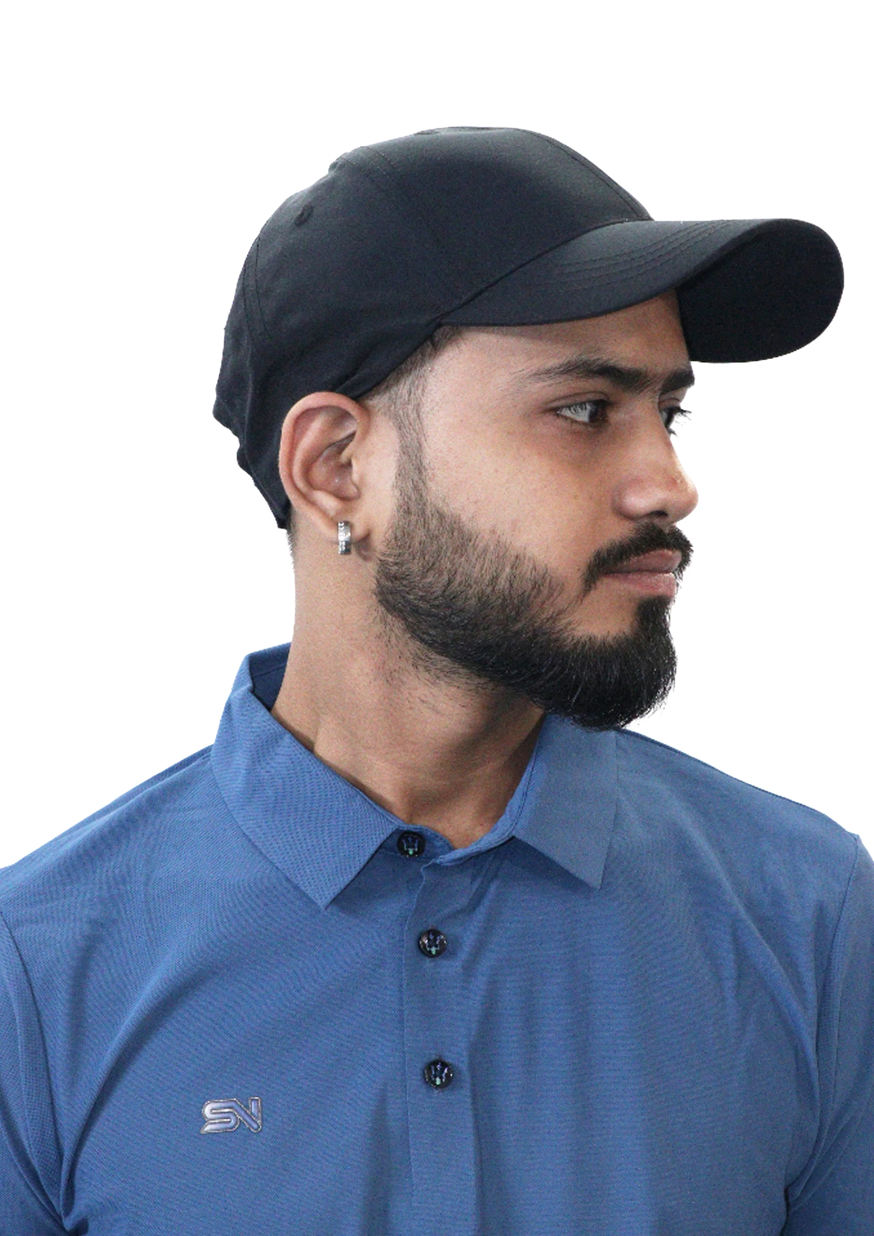 Black Sports Cap for Men – Cricket Headwear