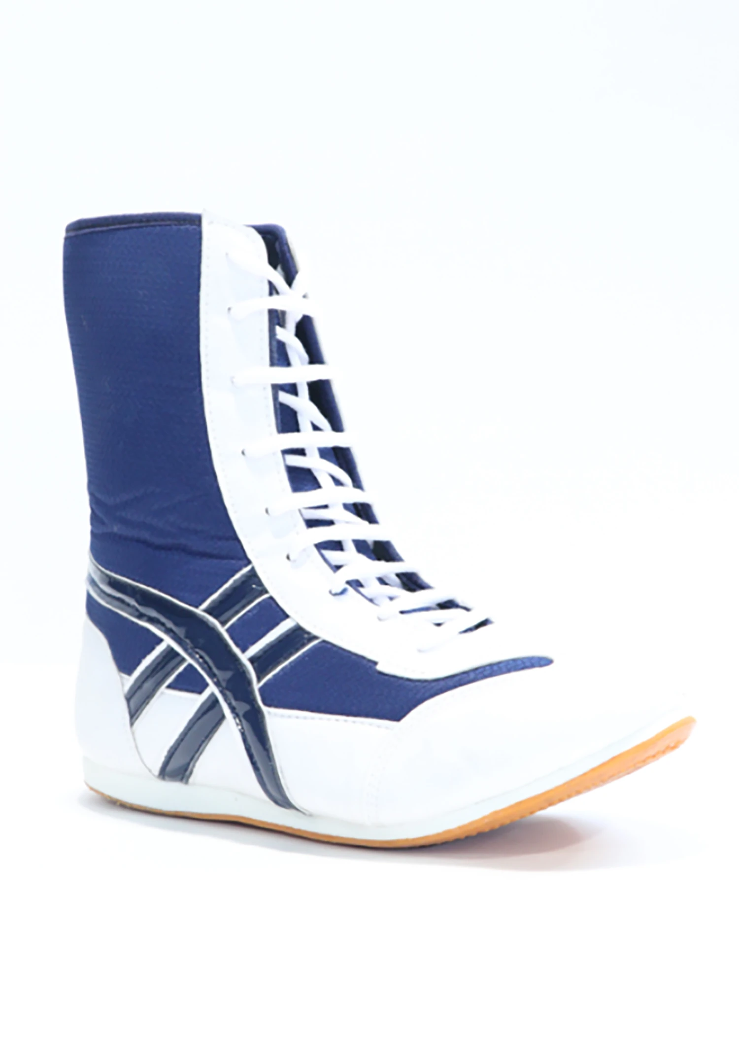 Blue and white boxing shoes for men