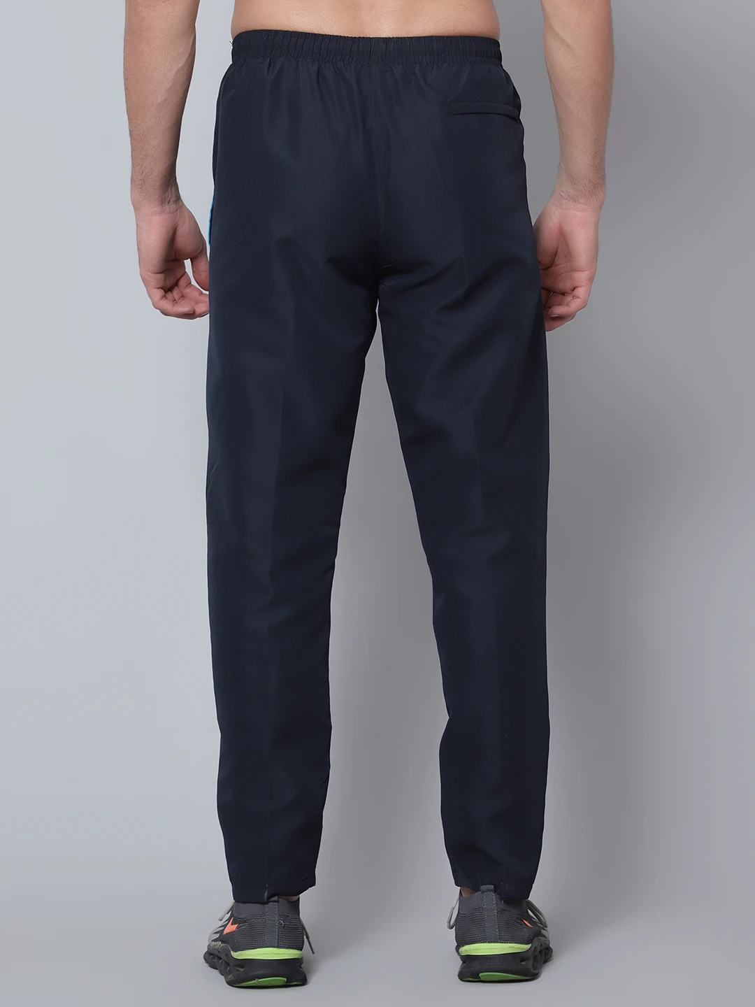 Shiv Naresh Men's Navy Blue/Cyan Active Trackpant