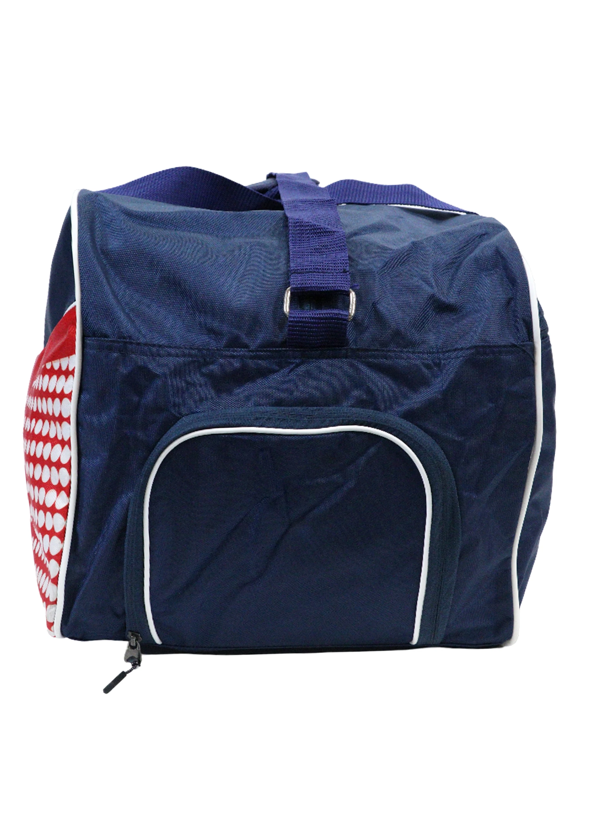 Shiv Naresh Navy Blue Red Sublimation Travel Trolley Bag