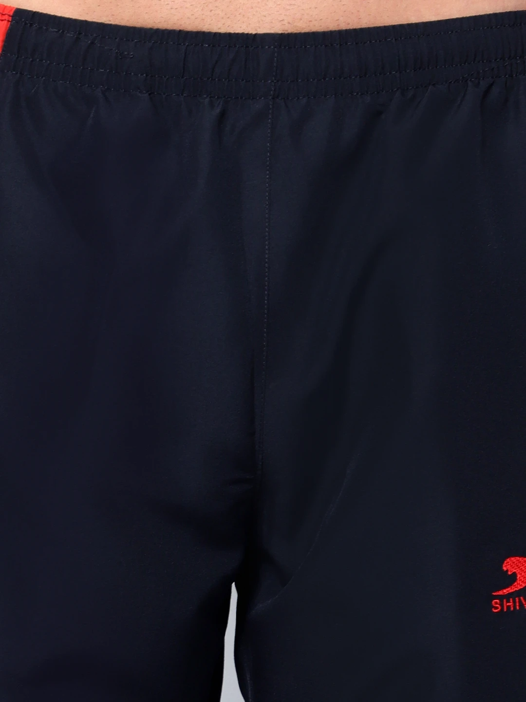 Navy Blue Red Active Trackpant for Men Shiv Naresh