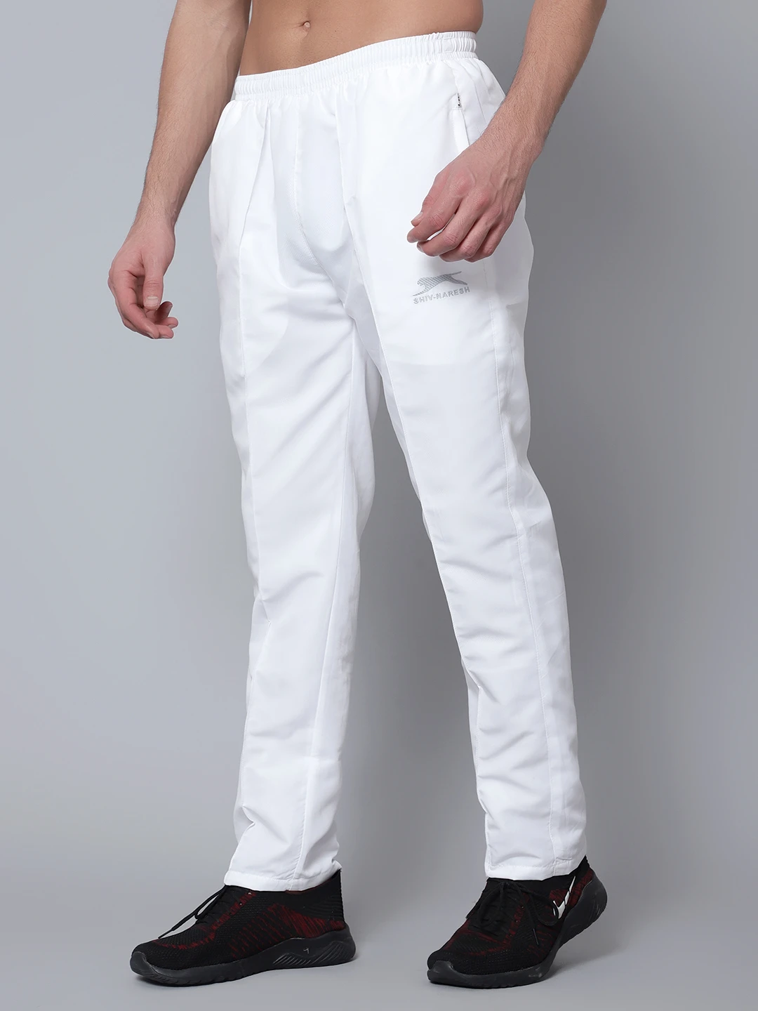 White Cricket Trackpant for Men – Shiv Naresh