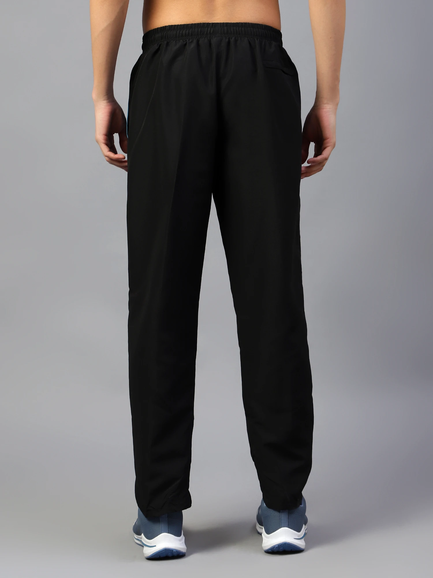 Black Cyan Active Trackpant for Men Shiv Naresh